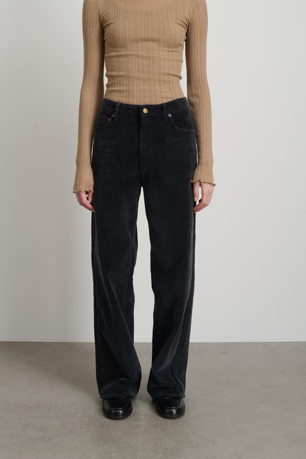 Elissa Stil Black Overdyed Corduroy