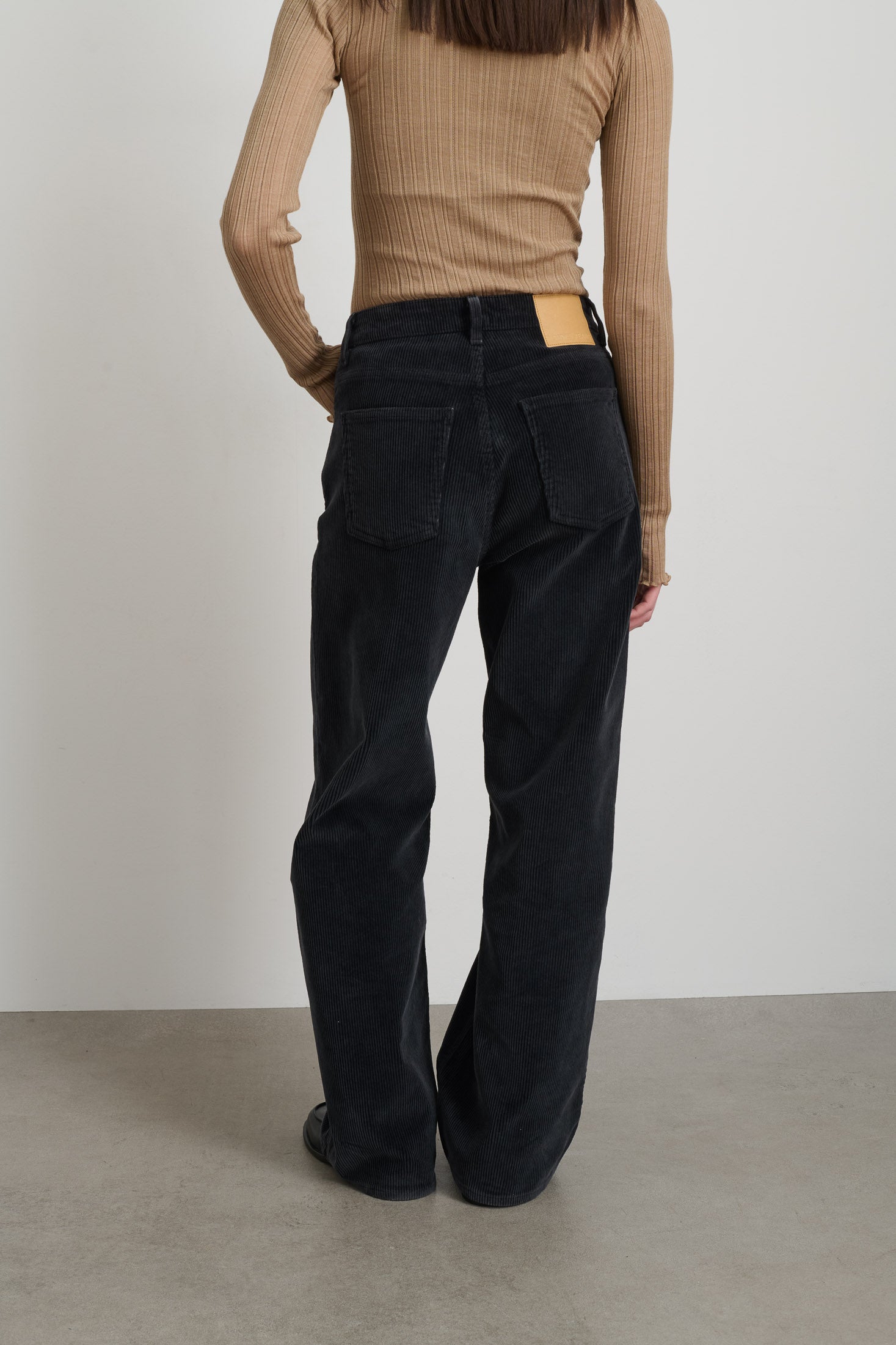 Elissa Stil Black Overdyed Corduroy - Women | B Sides Jeans