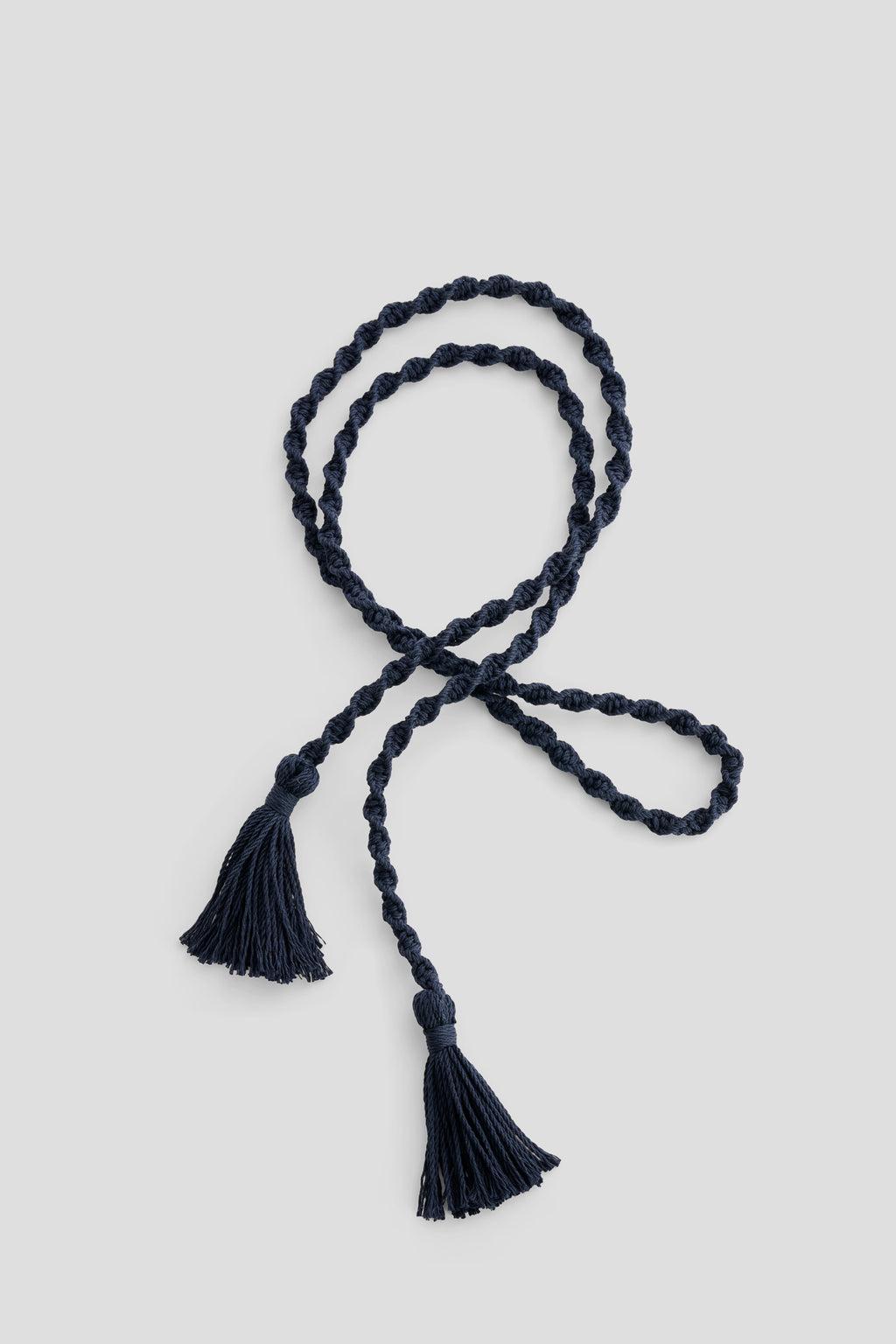 Fran Macramé Belt Navy