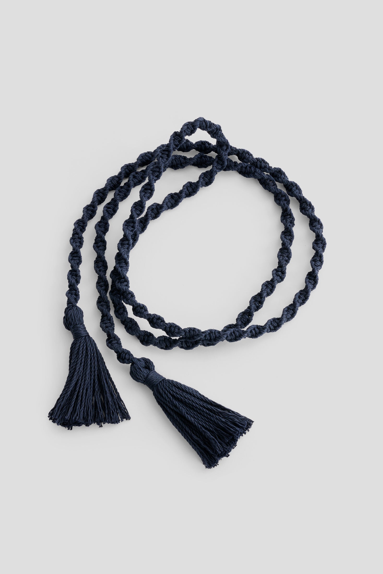 Fran Macramé Belt Navy