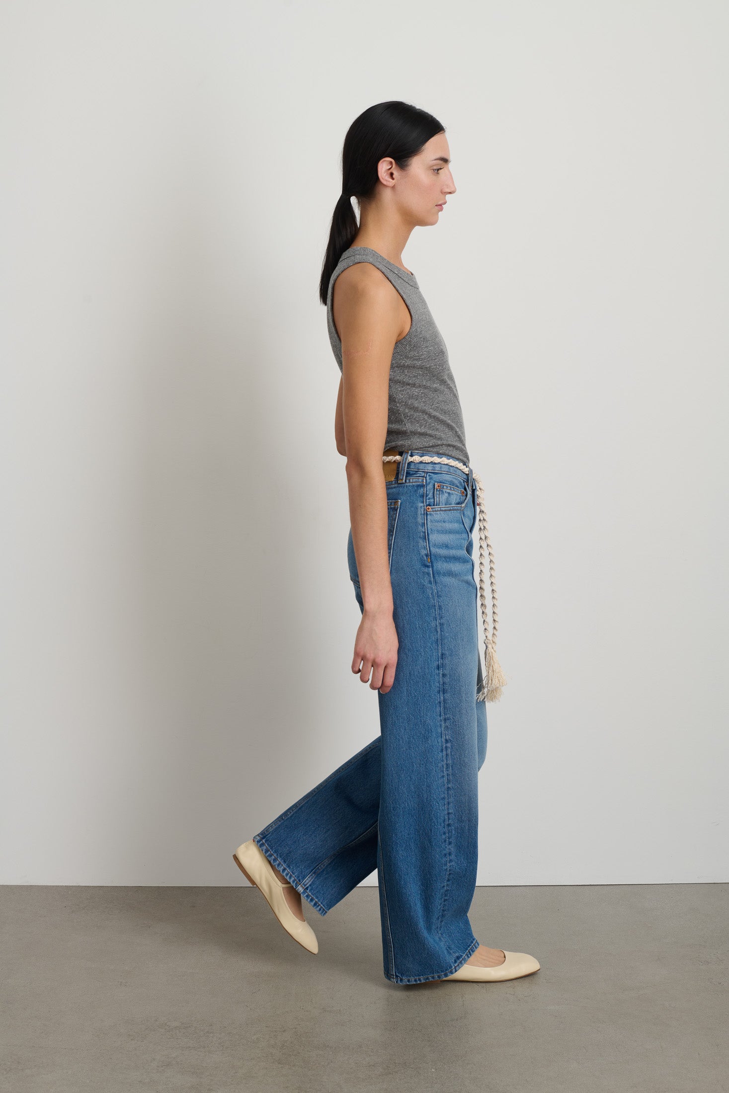 Fran Macramé Belt Ecru