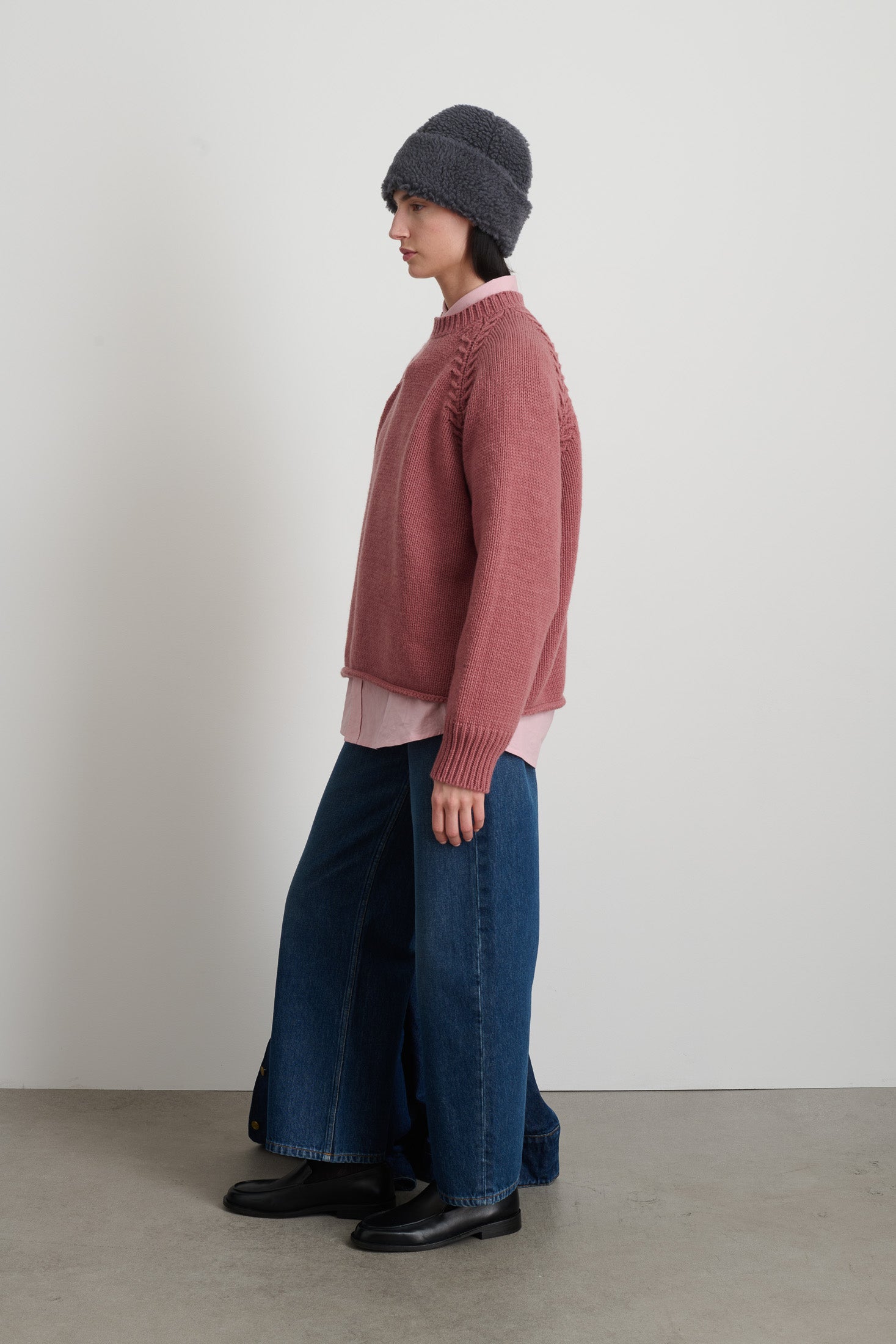 Sherpa Hat Grey Blue