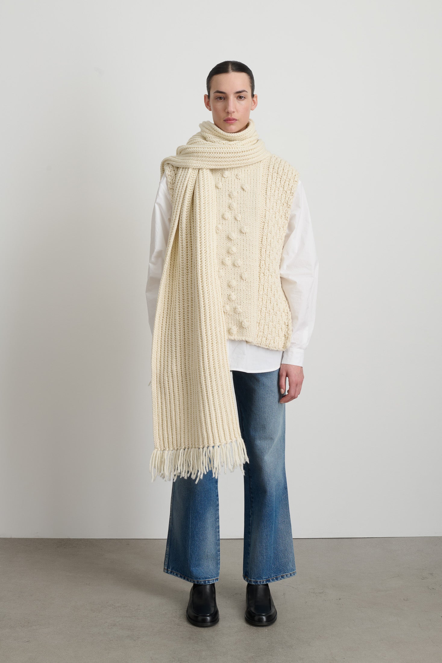 B Sides Hand Knit Long Scarf - Women | B SIDES – B Sides Jeans
