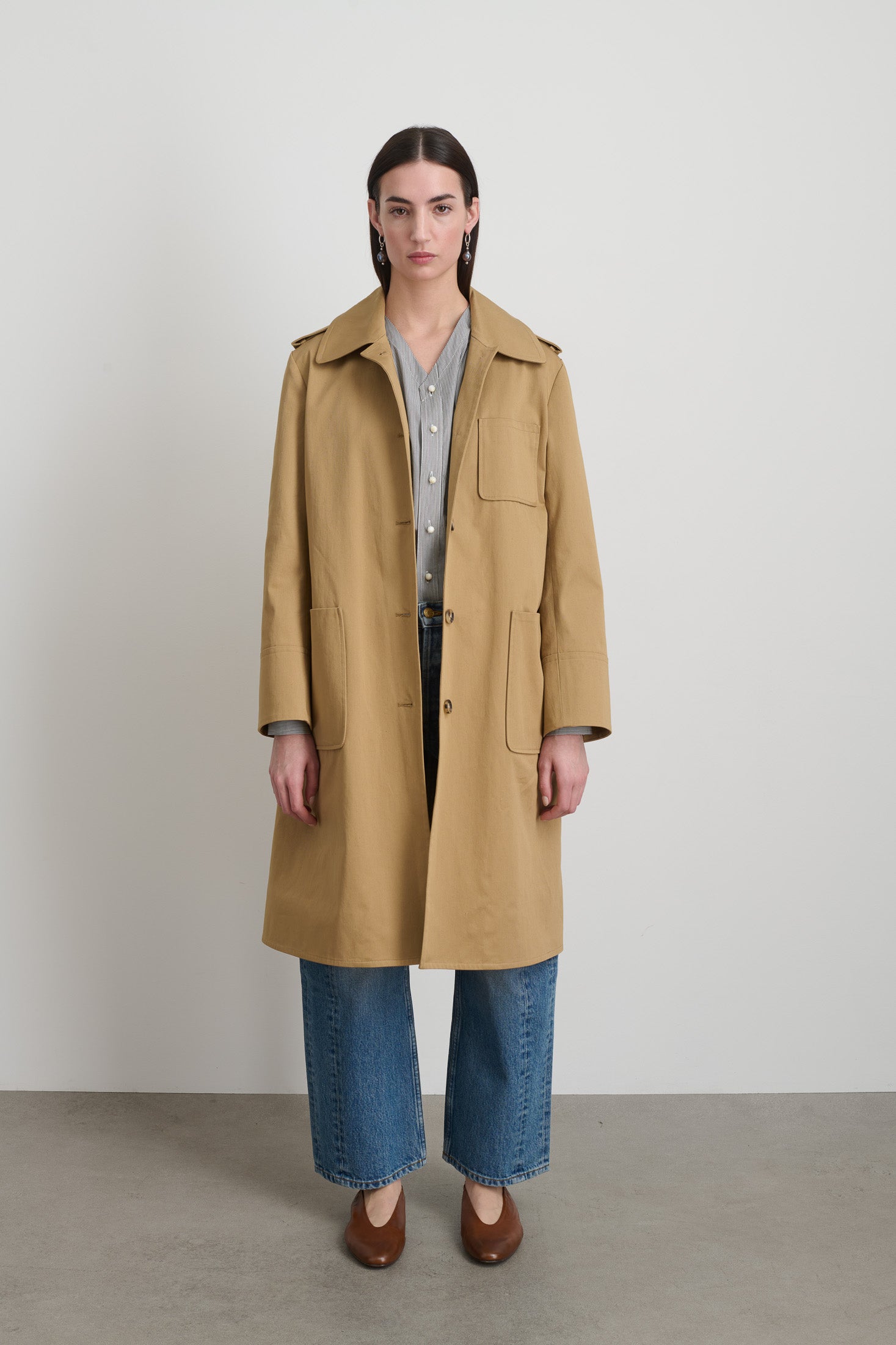 Hesse Cotton Twill Trench Camel