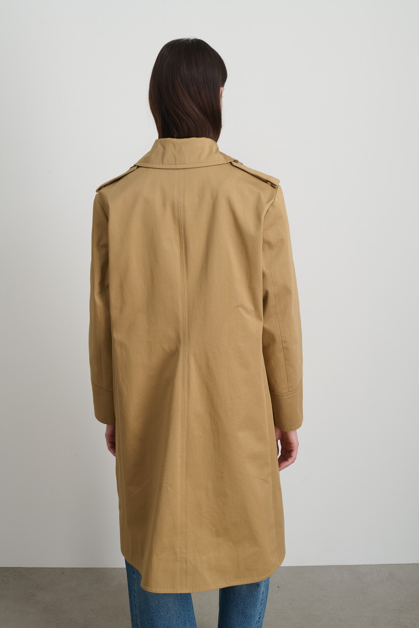 Hesse Cotton Twill Trench Camel - Women | B Sides Jeans