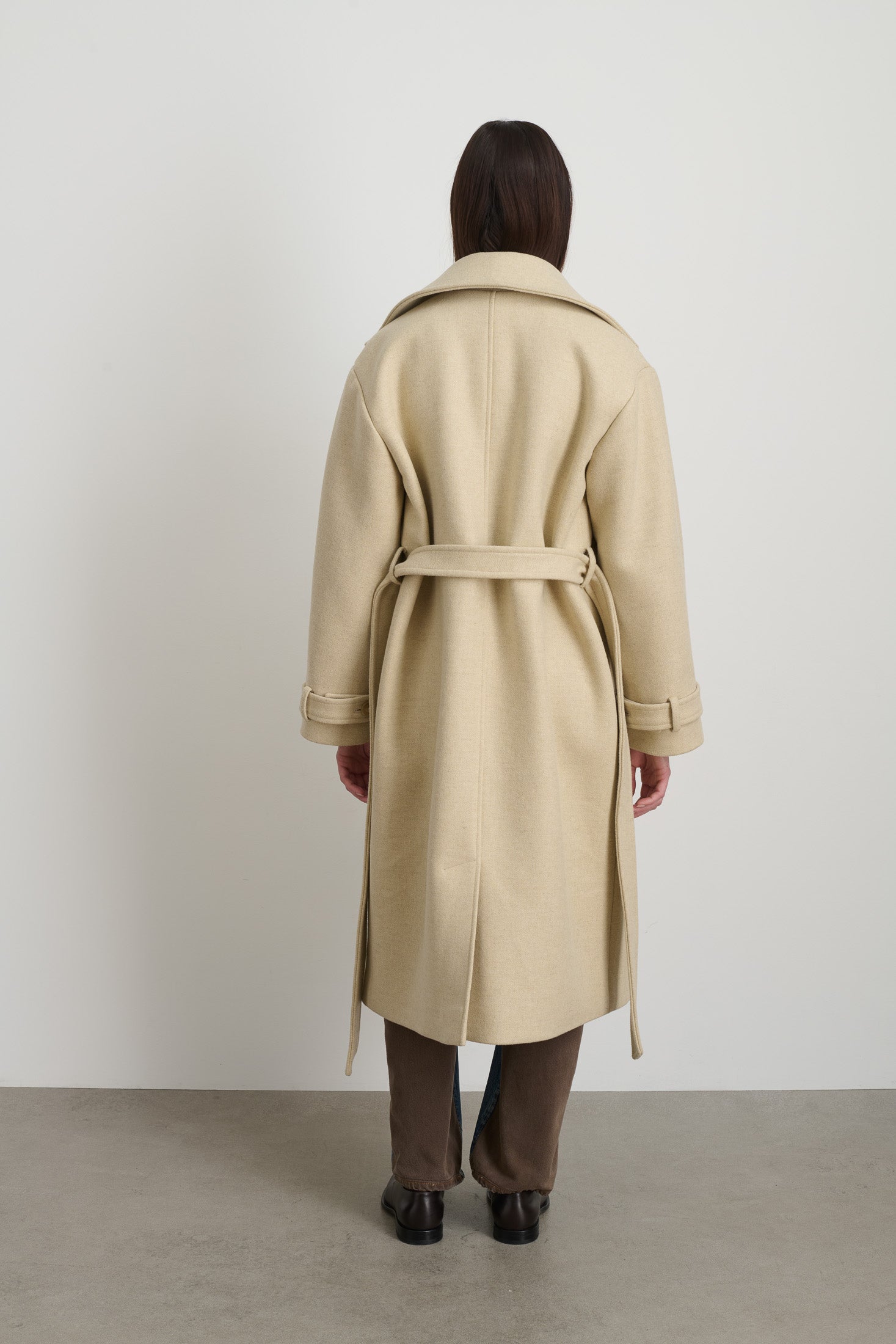 Brie Wool Coat Alabaster Melton