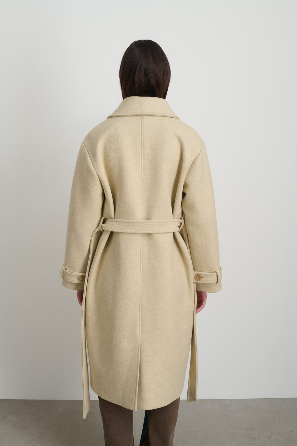 Brie Wool Coat Alabaster Melton