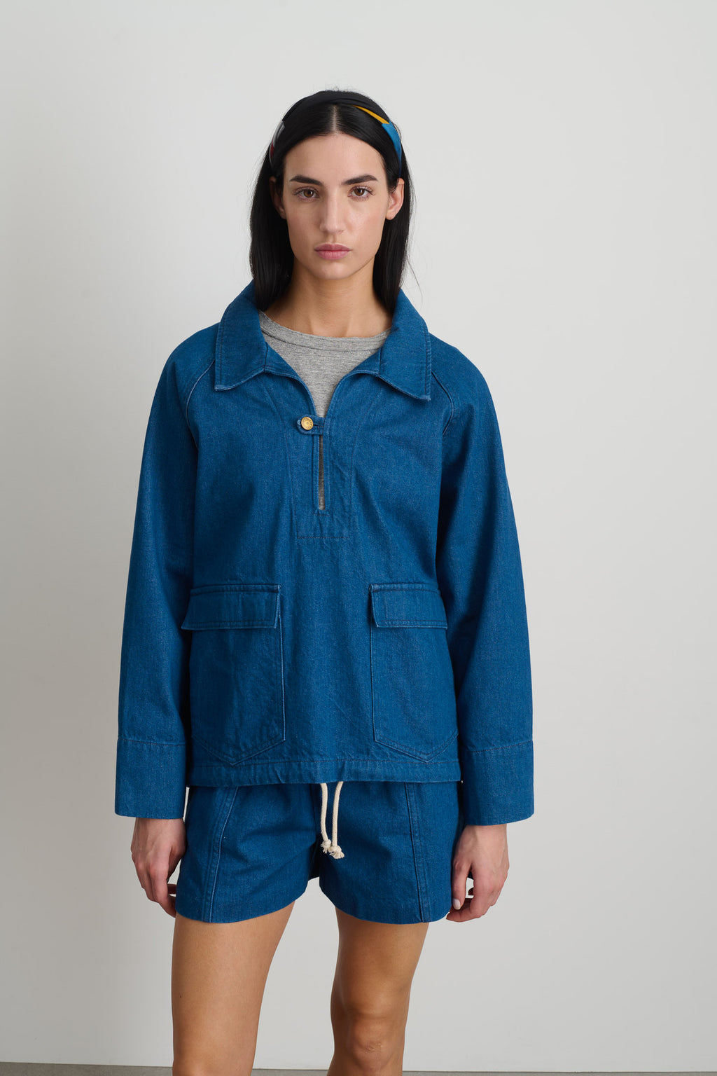 Davis Anorak Sky Blue Rinse