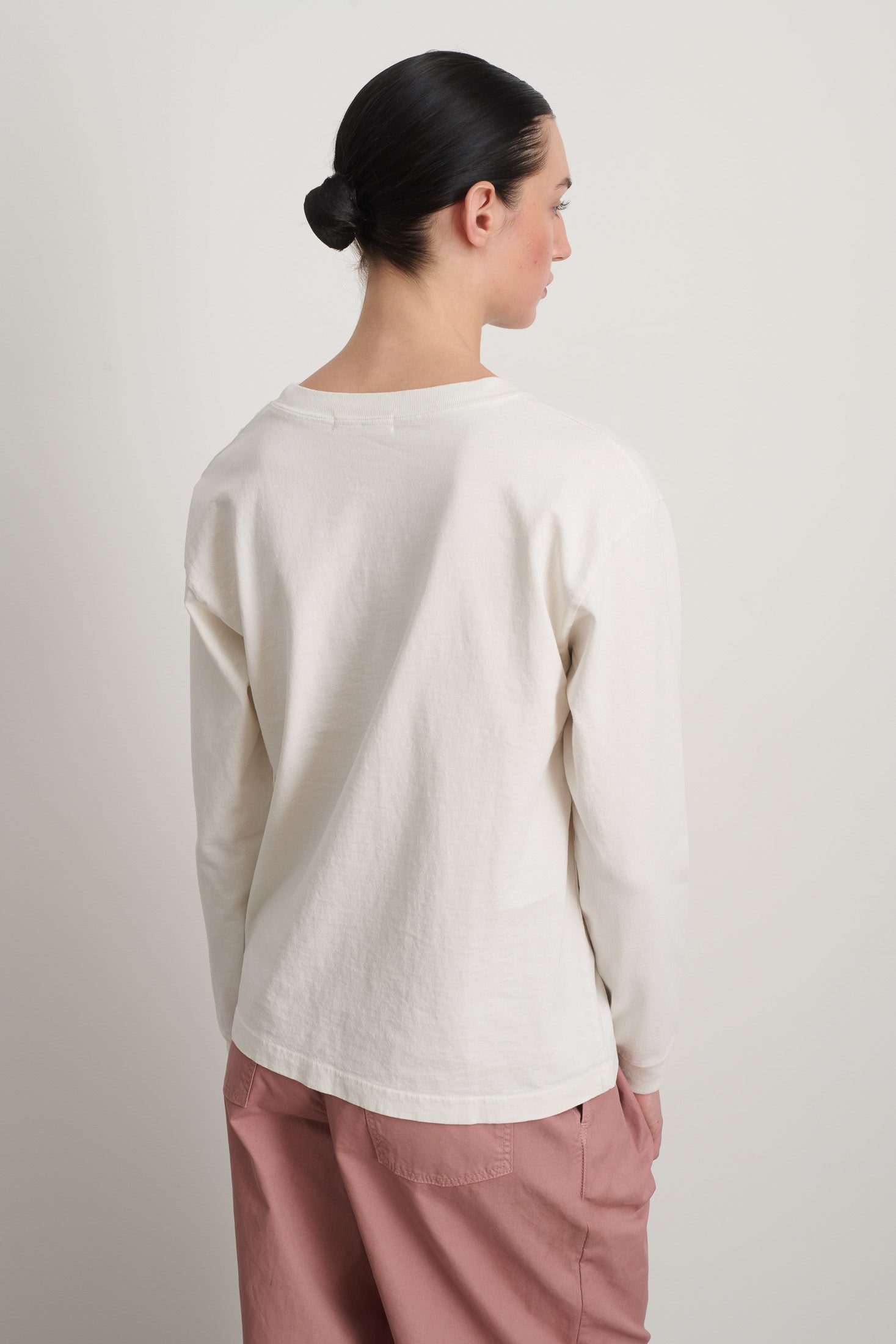 B Sides Long Sleeve Pocket T-Shirt Snow White