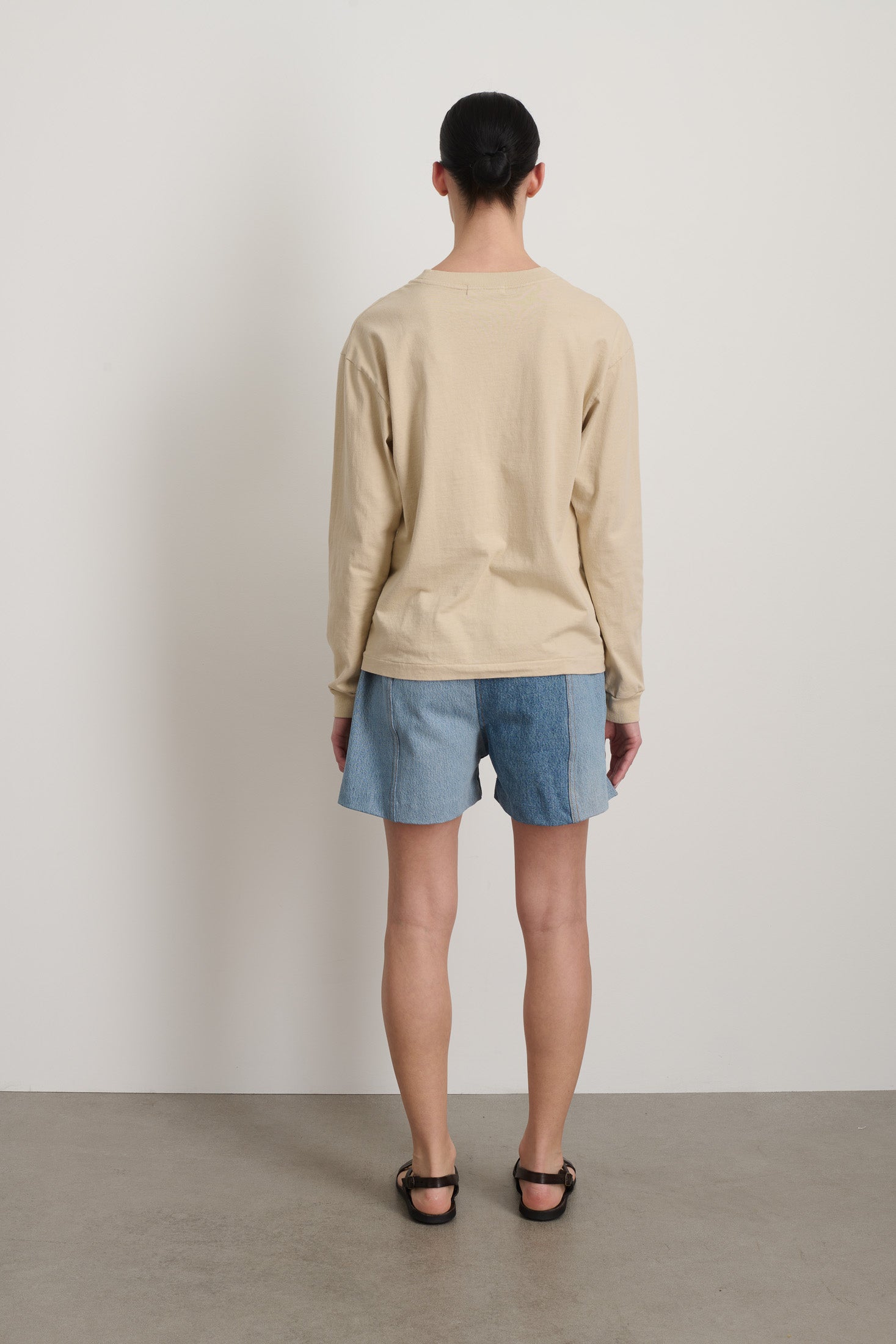 B Sides Long Sleeve Pocket T-Shirt Tan