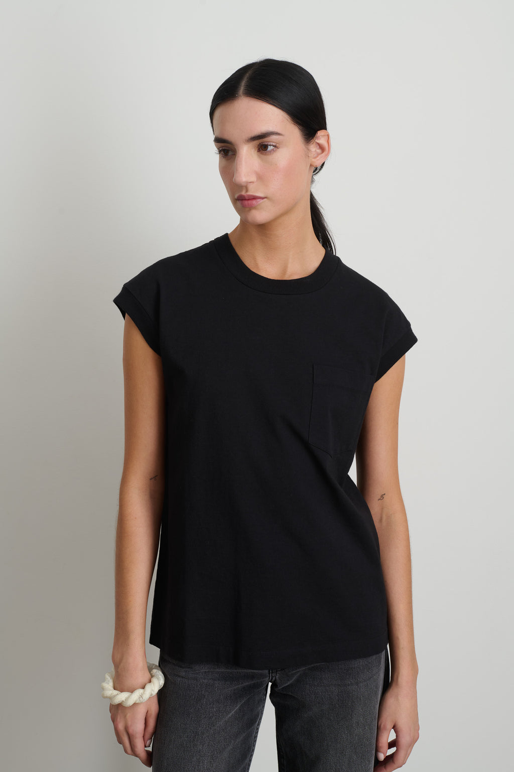 B Sides Pocket Tank Stil Black