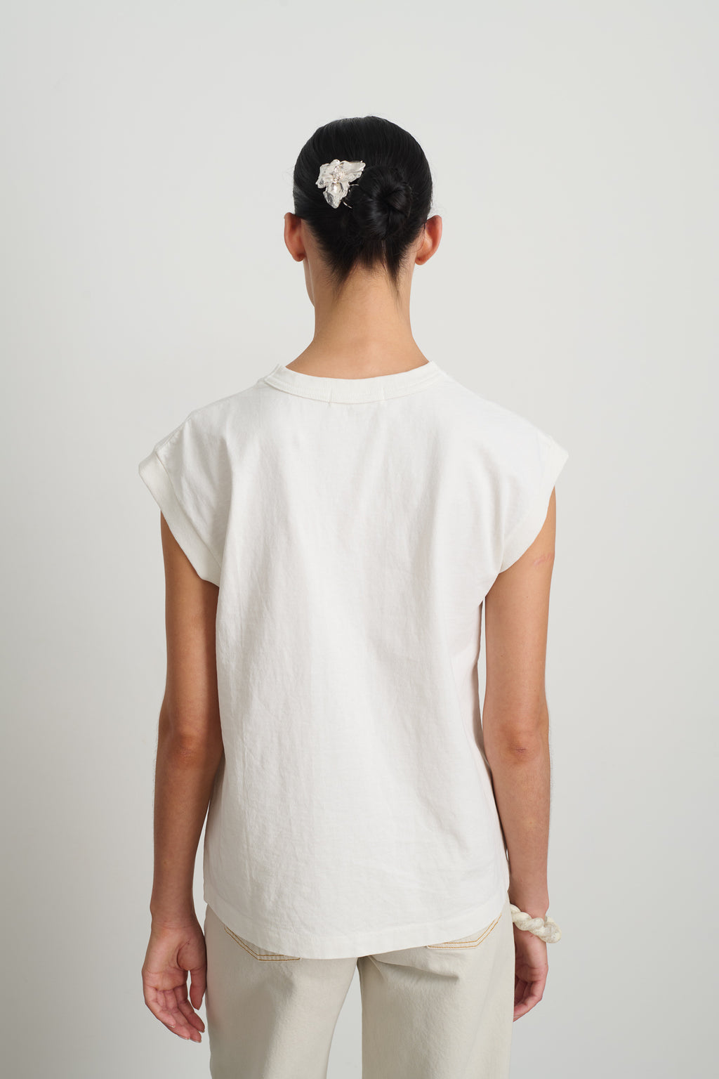 B Sides Pocket Tank Snow White