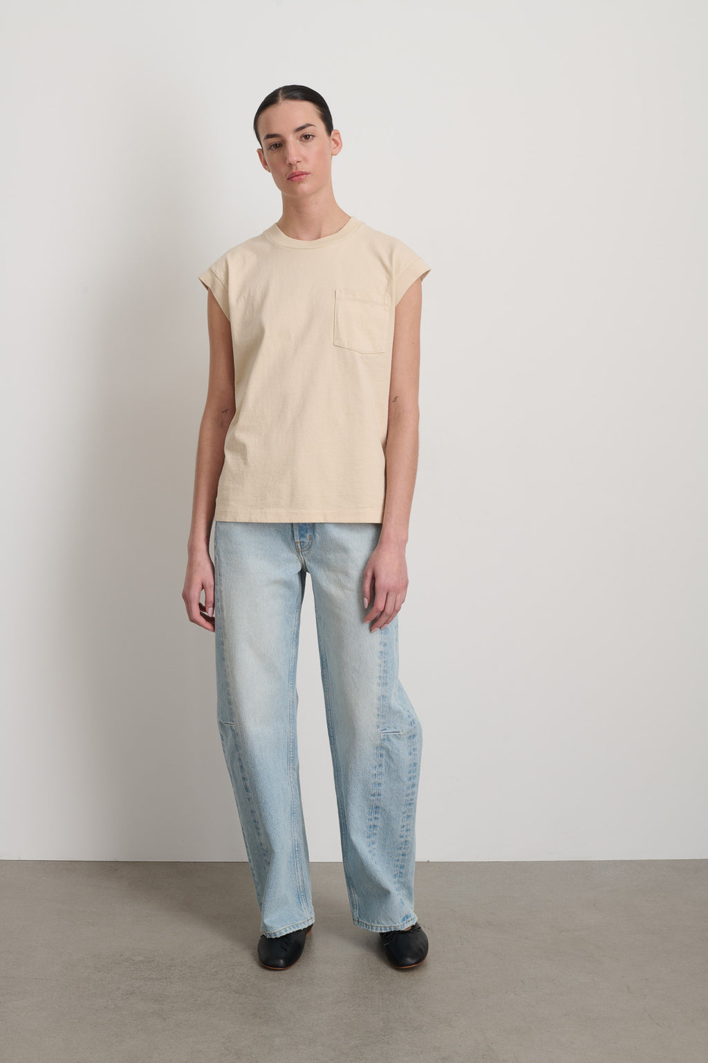 B Sides Pocket Tank Tan