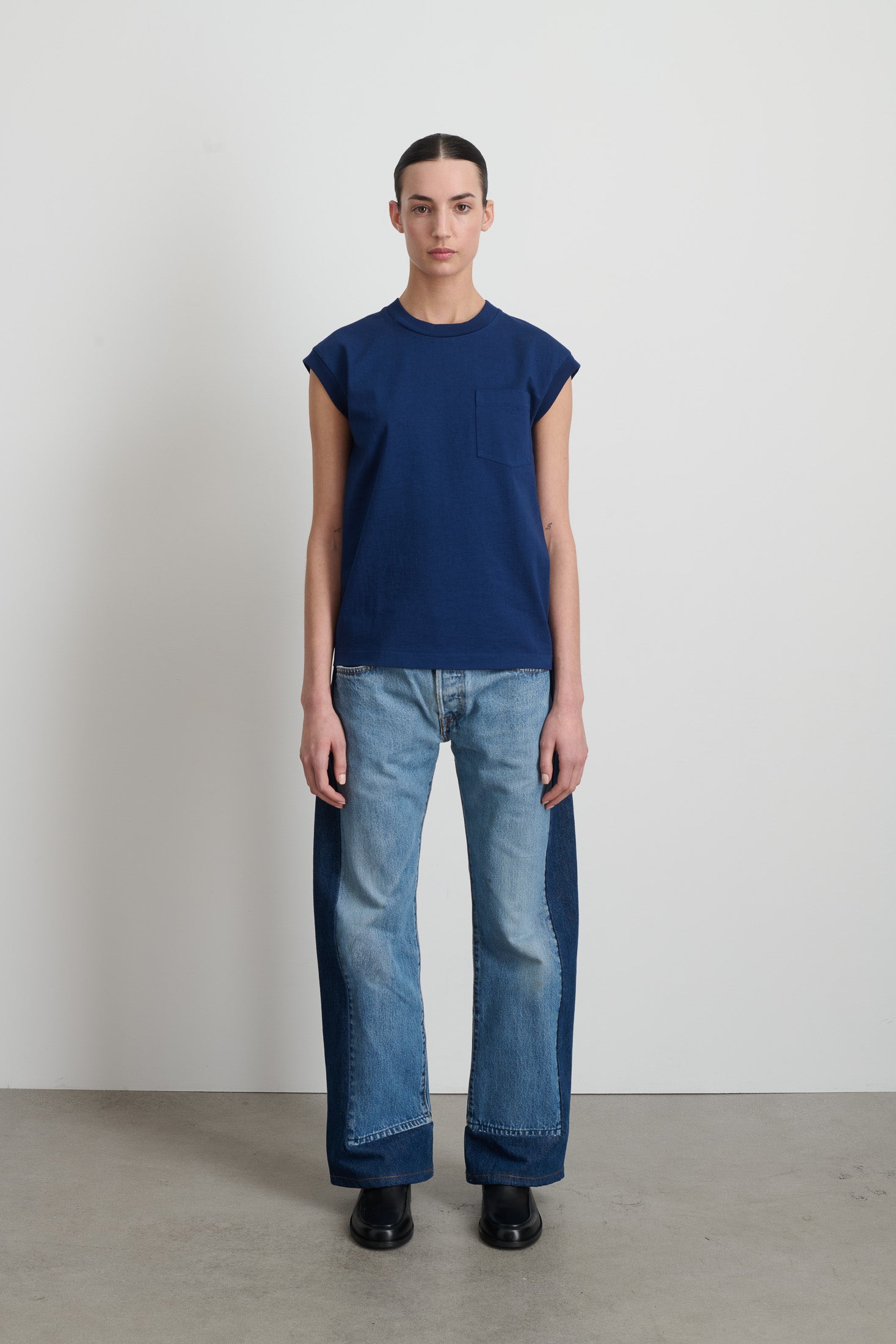 B Sides Pocket Tank Van Blue