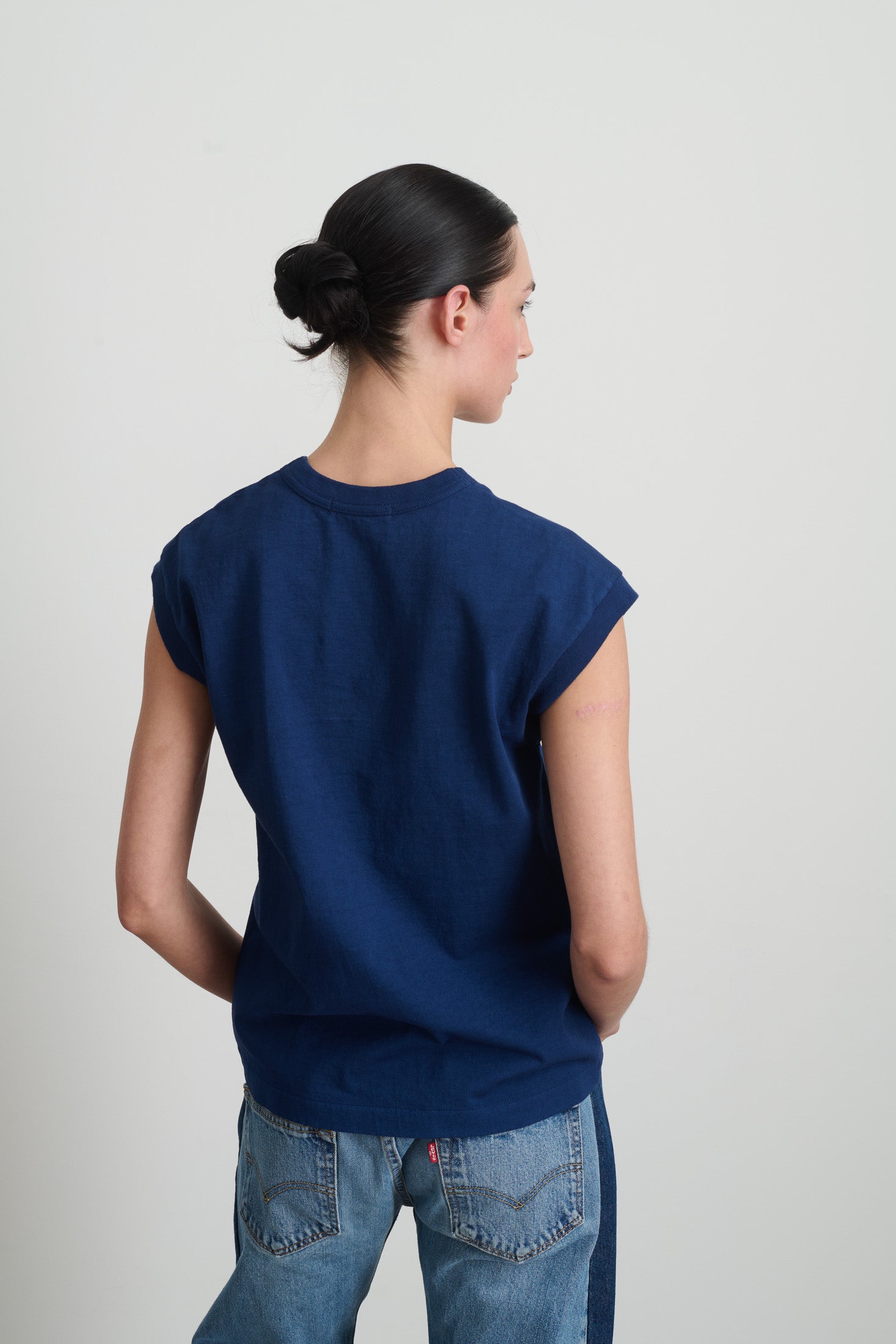 B Sides Pocket Tank Van Blue