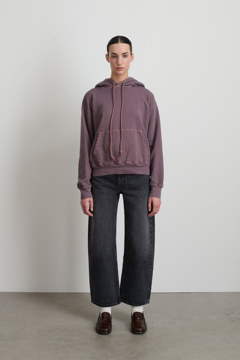 Burgundy Rib Knit Hoodie