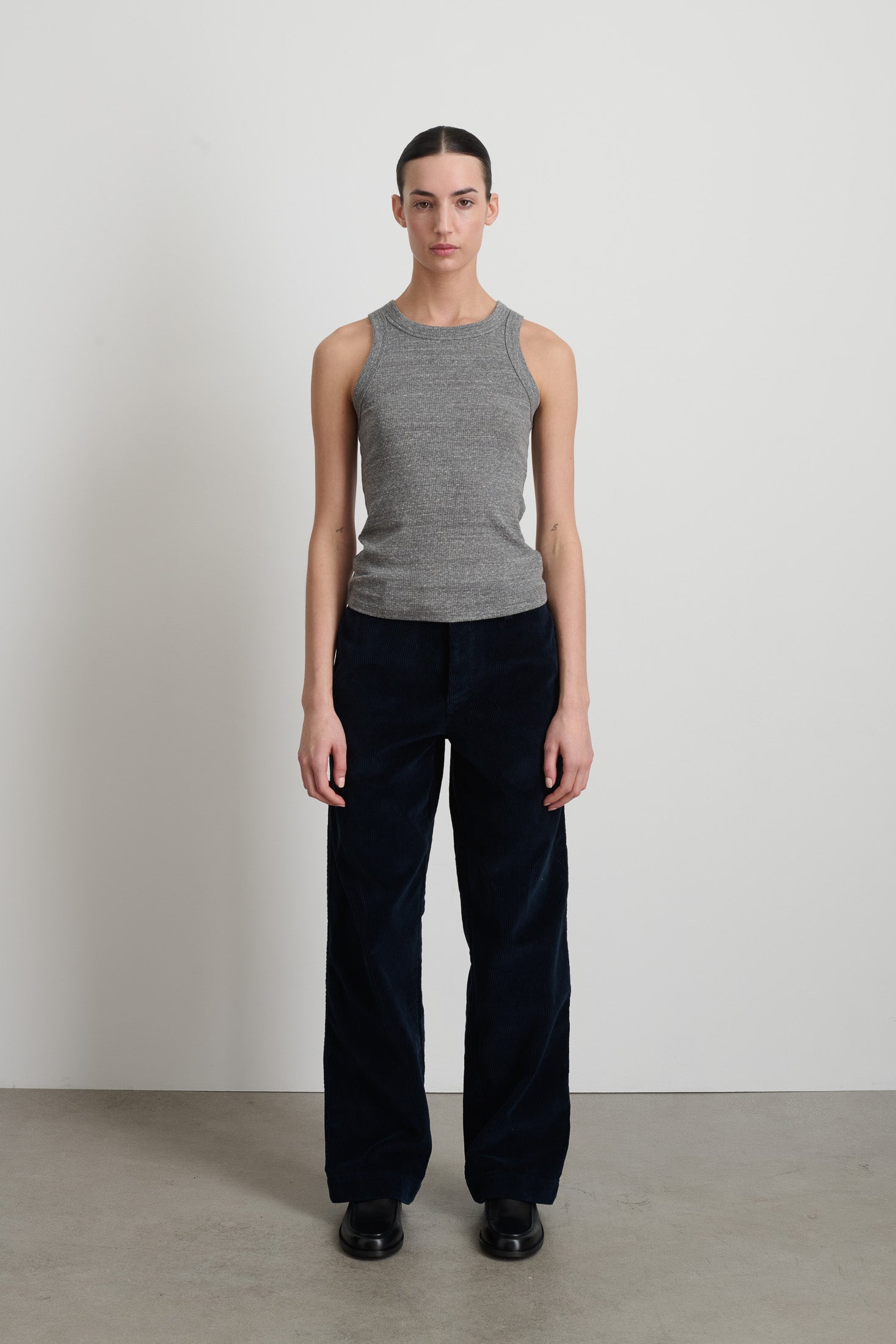 B Sides Rib Tank Heather Grey