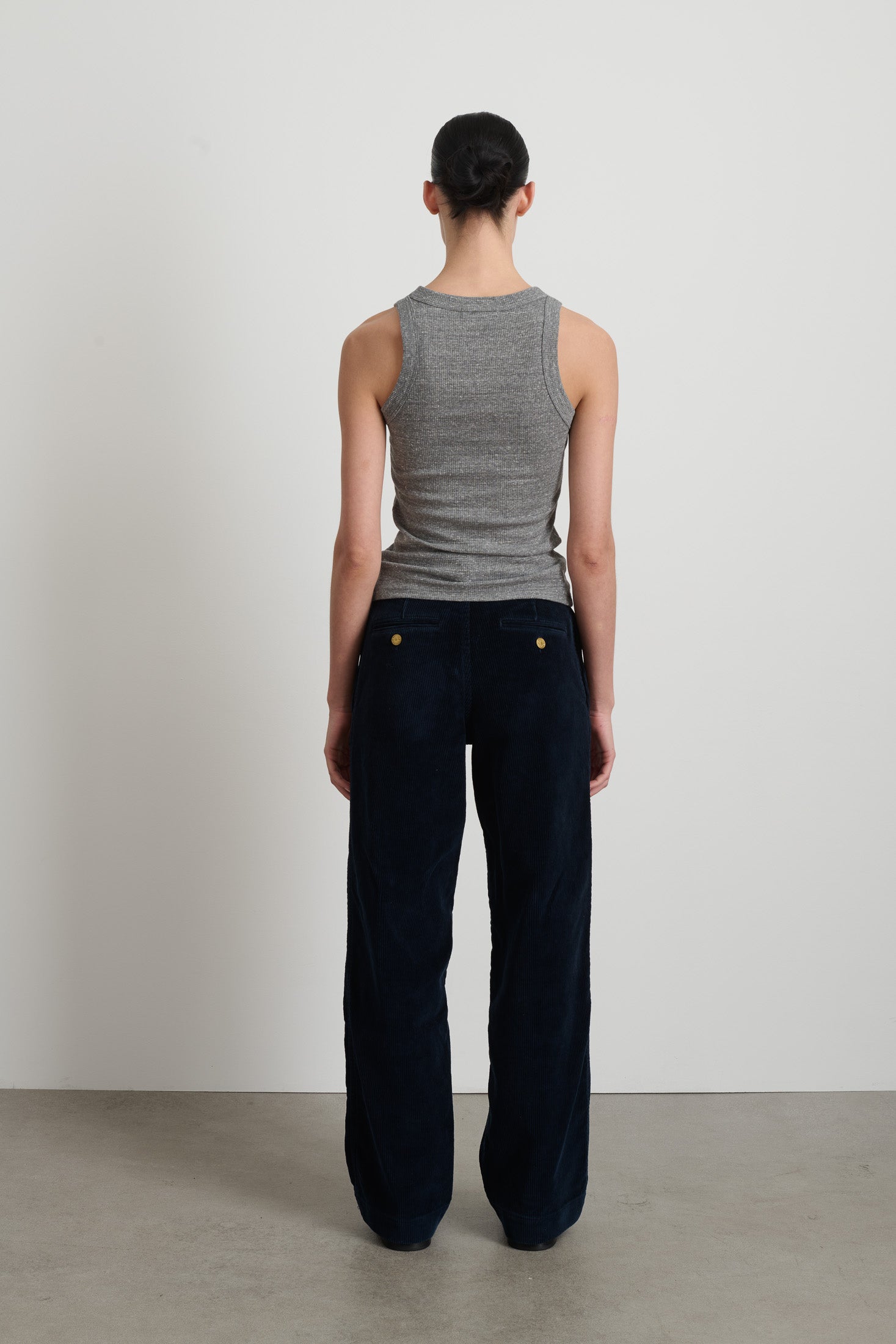 B Sides Rib Tank Heather Grey