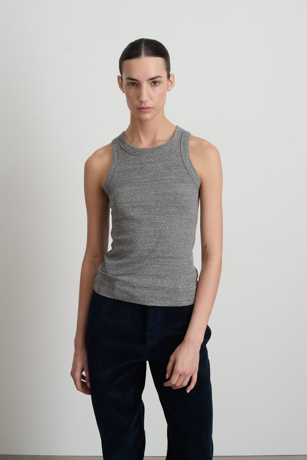 B Sides Rib Tank Heather Grey