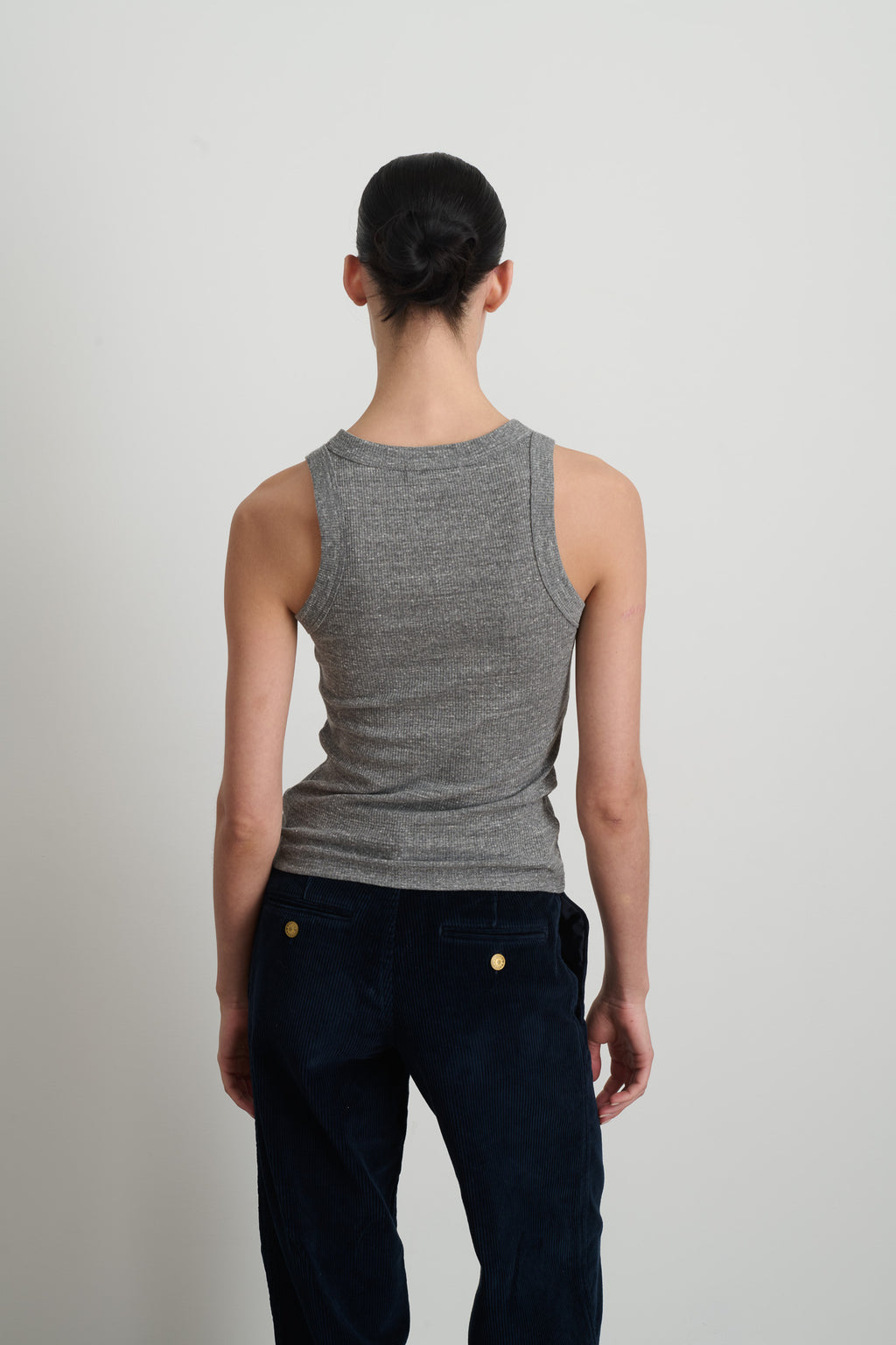 B Sides Rib Tank Heather Grey