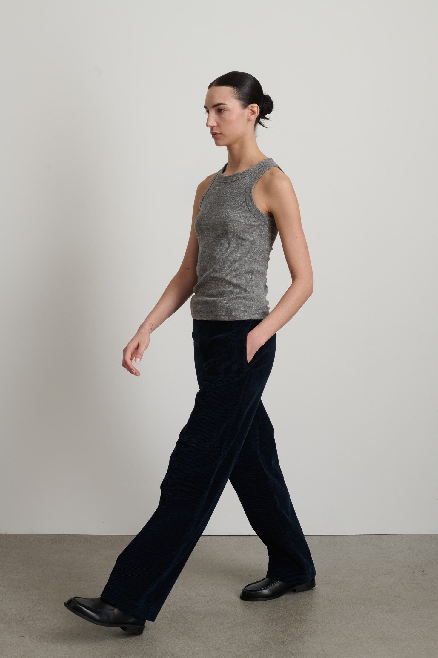 B Sides Rib Tank Heather Grey