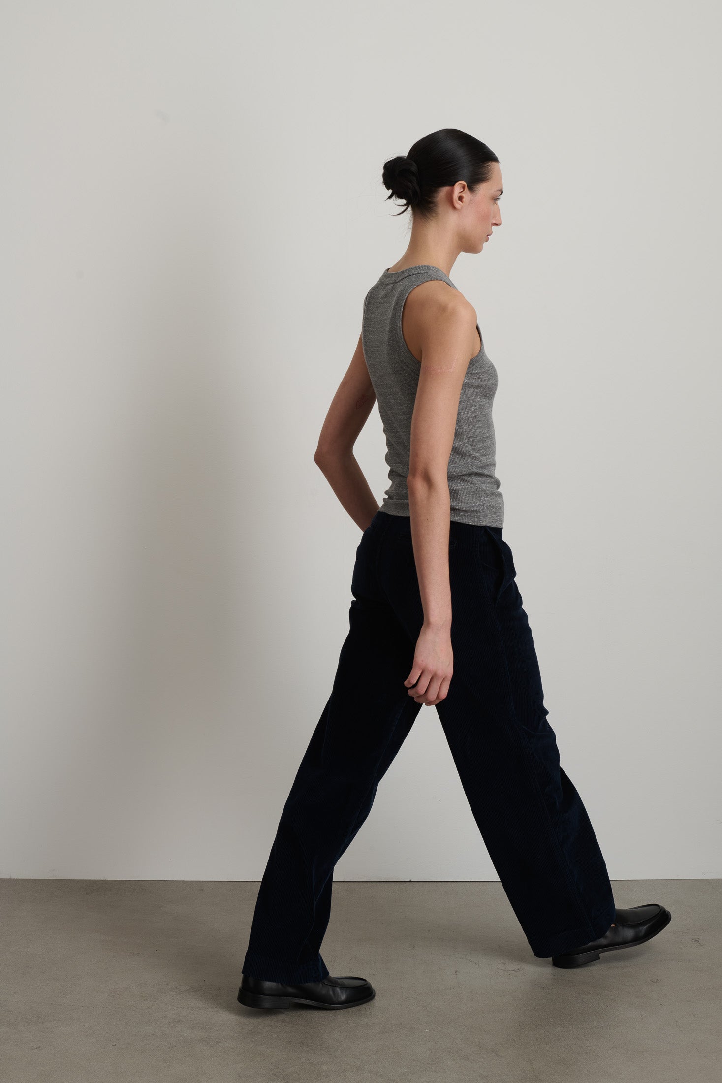 B Sides Rib Tank Heather Grey
