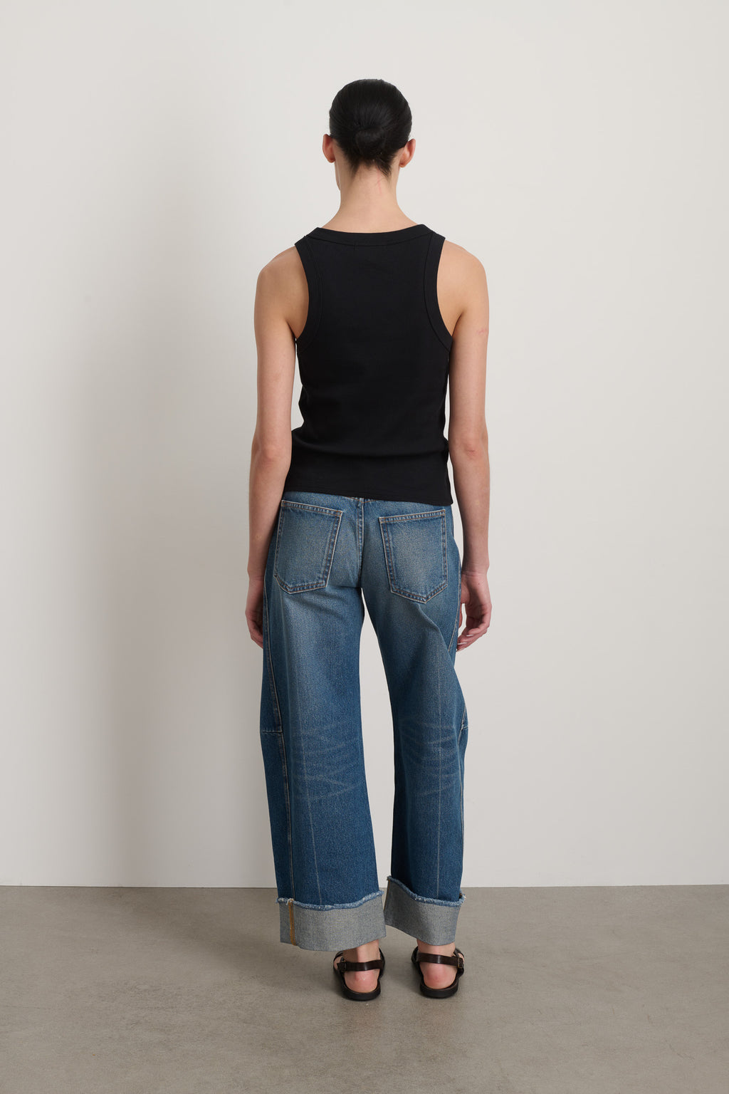 B Sides Rib Tank Stil Black