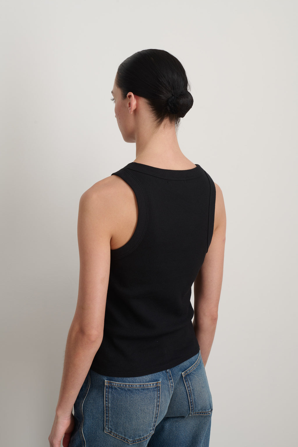 B Sides Rib Tank Stil Black