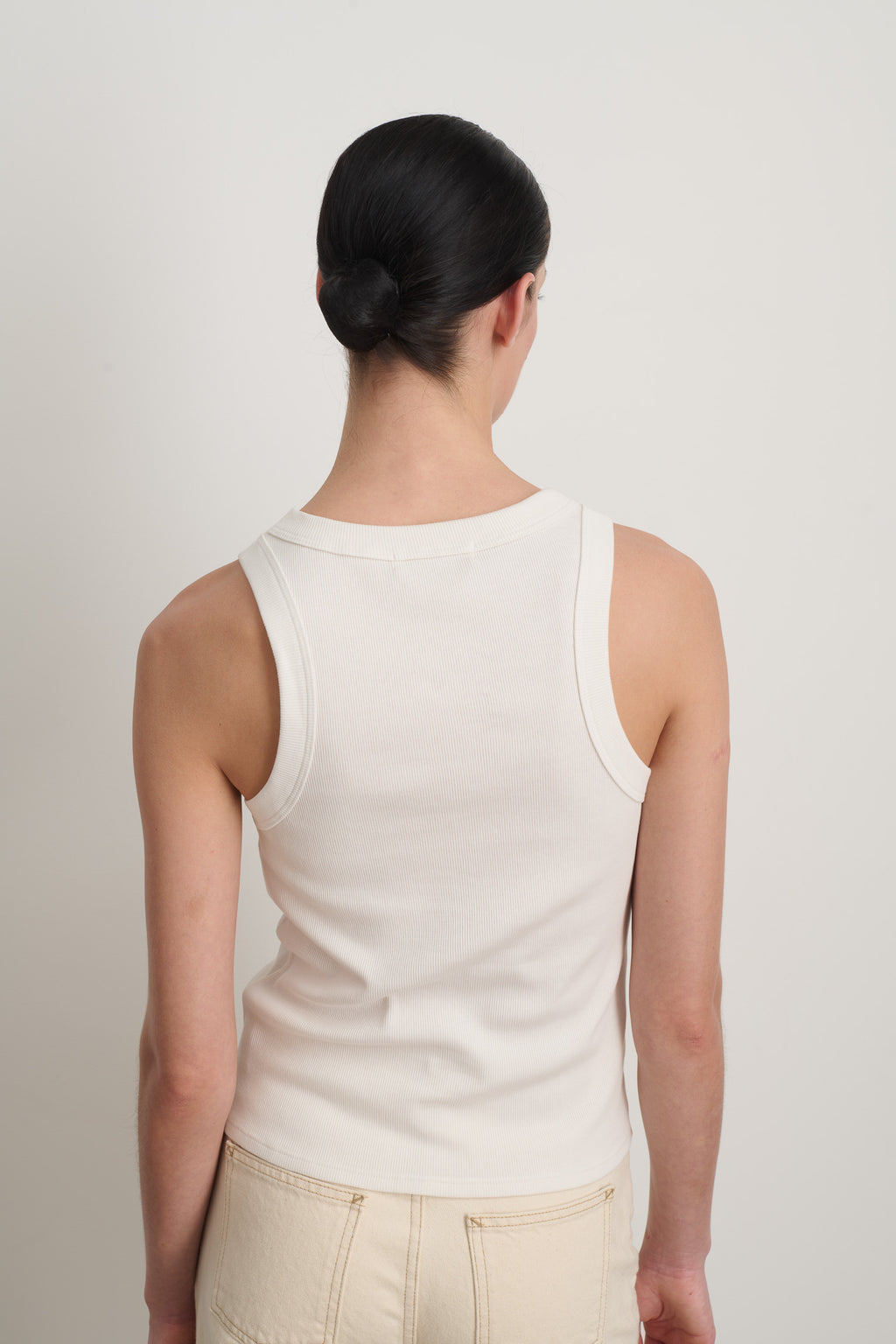 B Sides Rib Tank Snow White