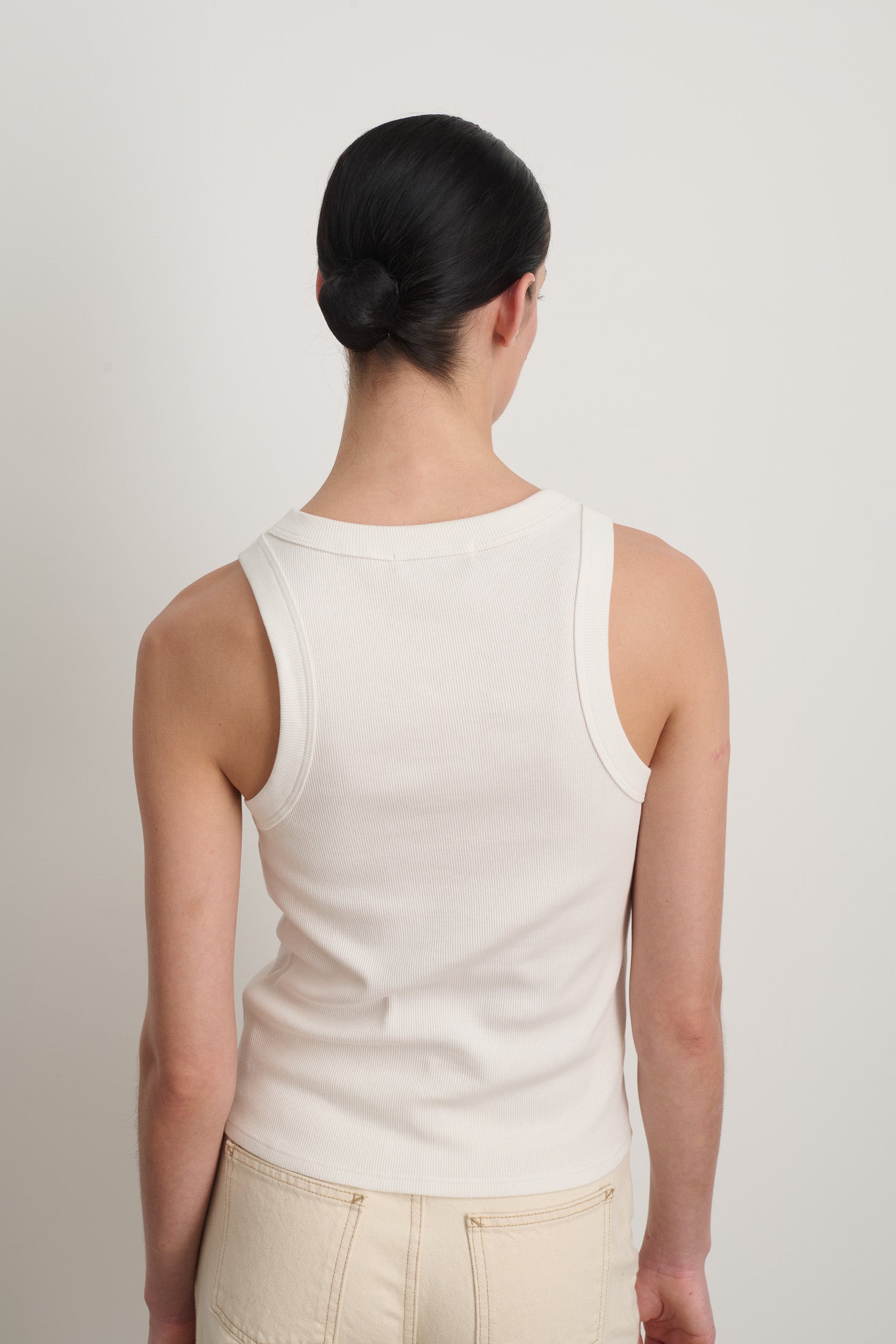 B Sides Rib Tank Snow White