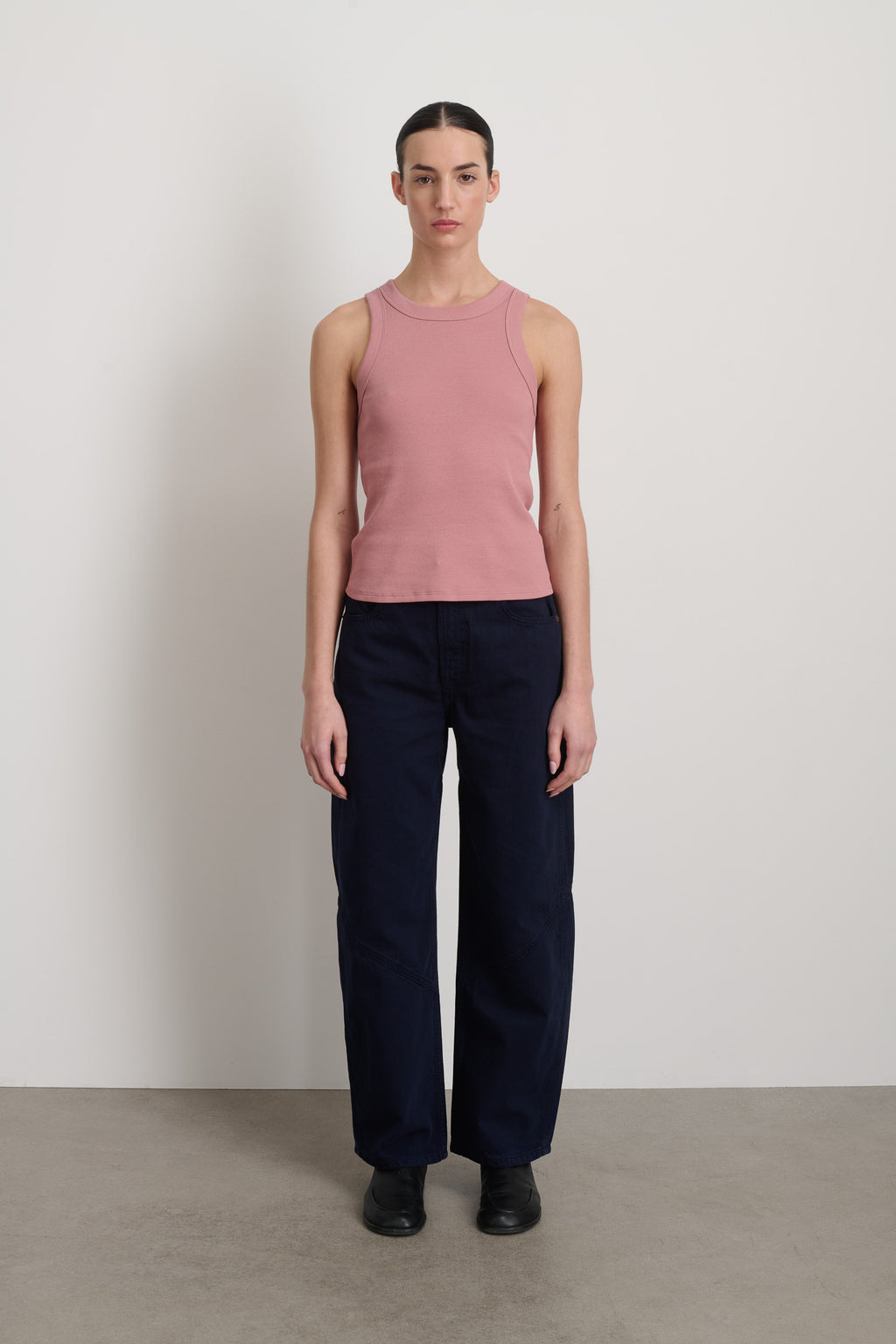 B Sides Rib Tank Zinnia Overdye