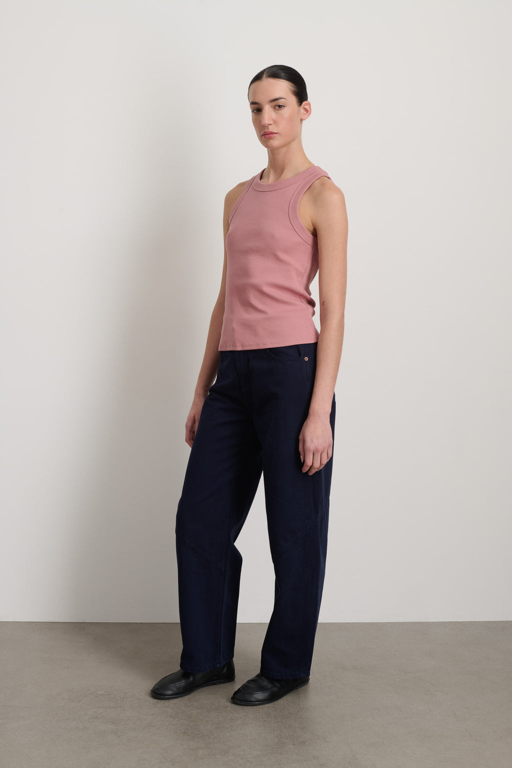 B Sides Rib Tank Zinnia Overdye