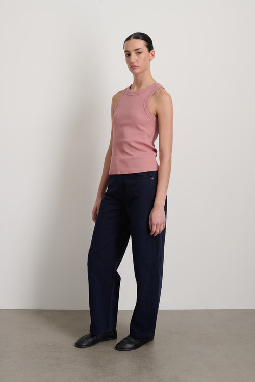 B Sides Rib Tank Zinnia Overdye
