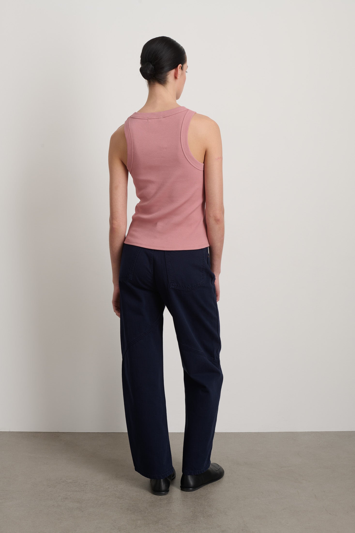 B Sides Rib Tank Zinnia Overdye