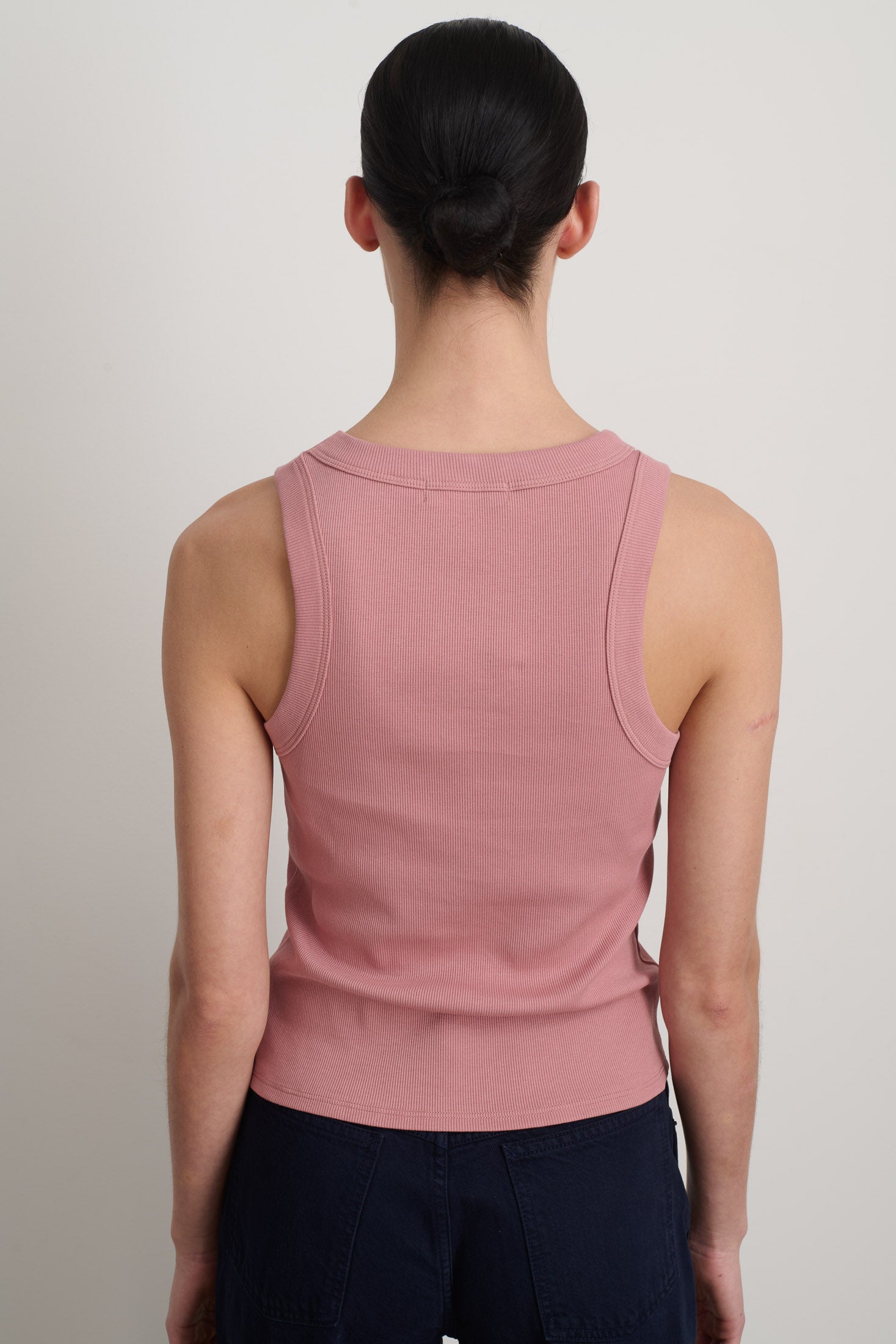 B Sides Rib Tank Zinnia Overdye
