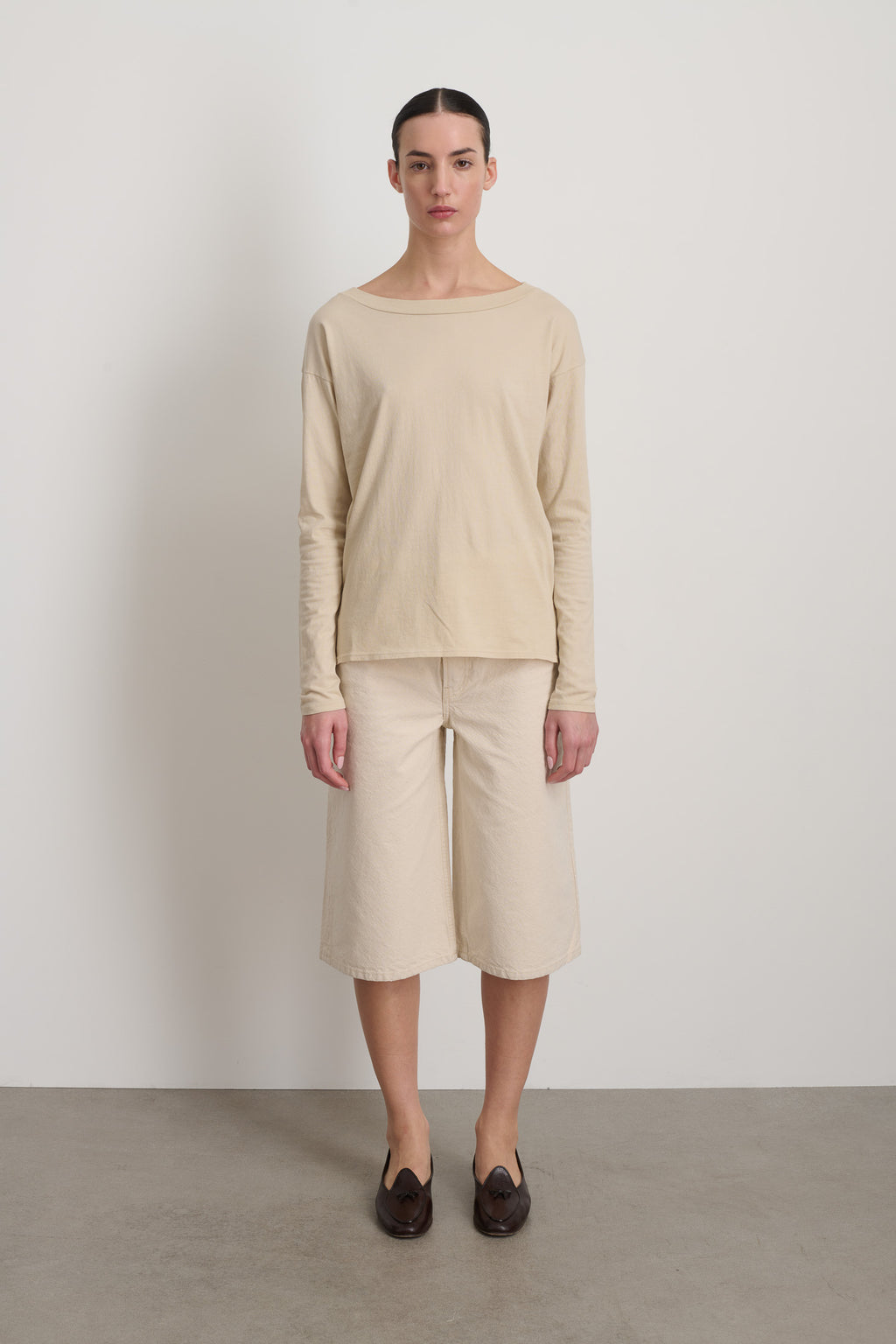 B Sides Long Sleeve Crew Tan