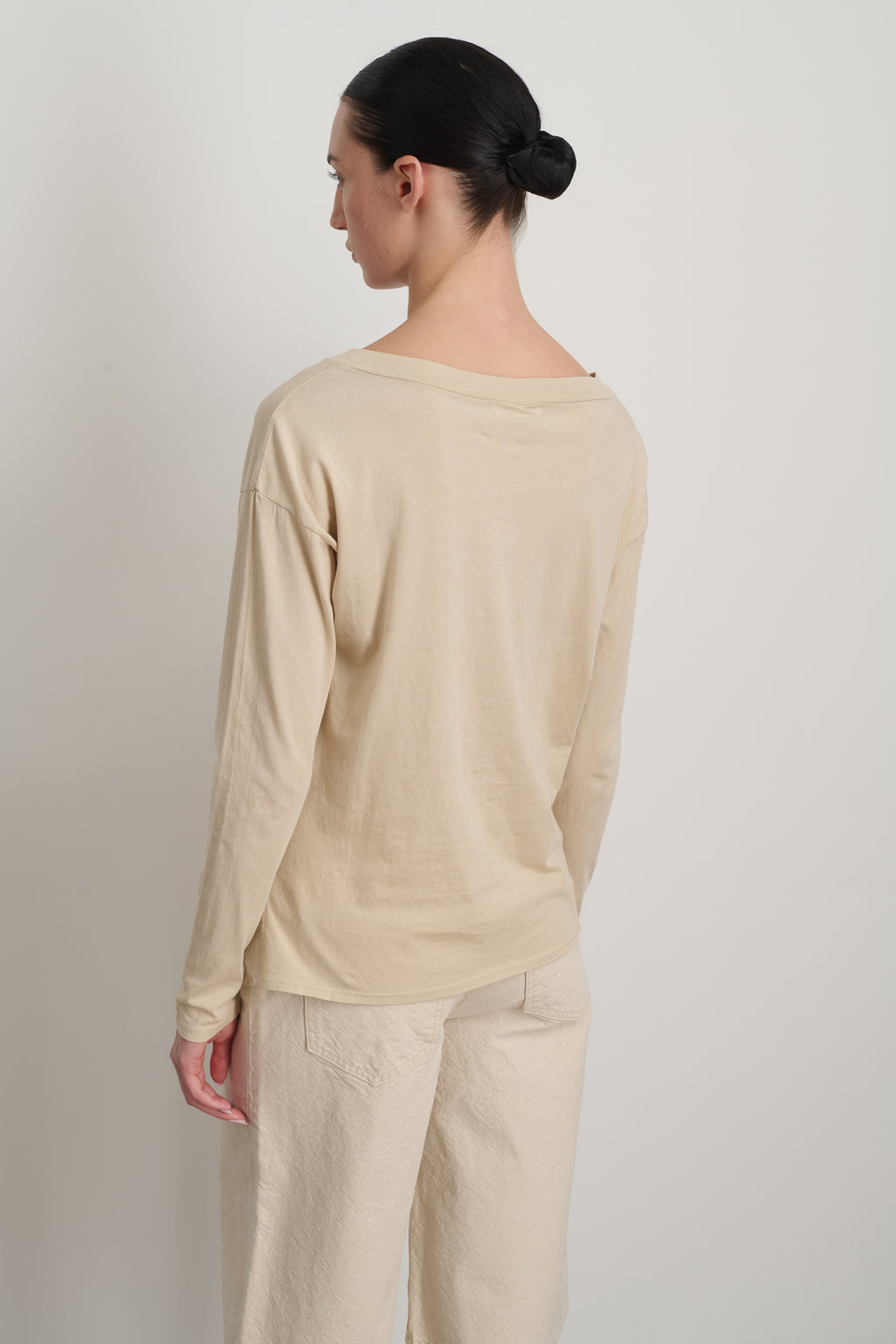 B Sides Long Sleeve Crew Tan