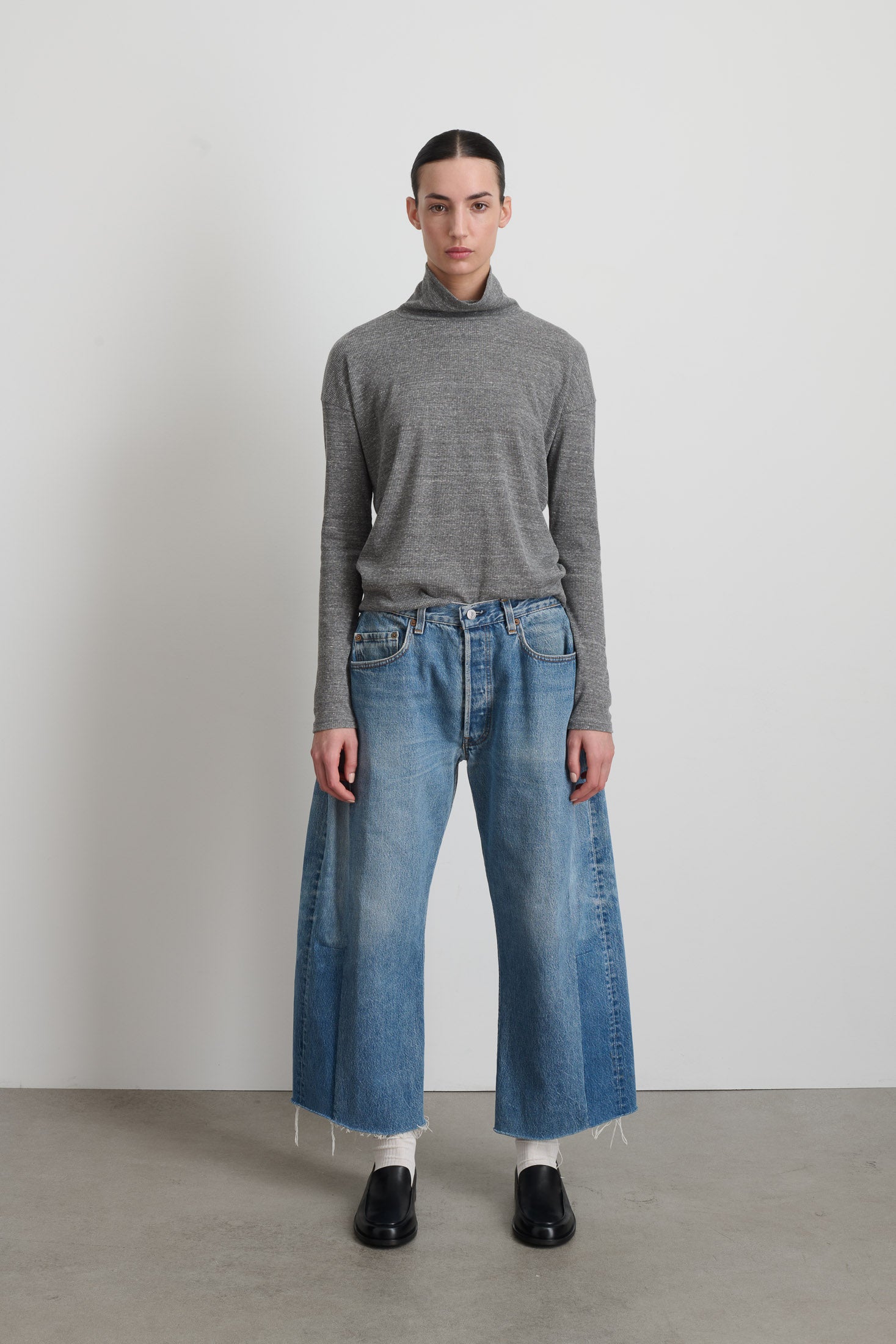 Vintage Lasso Jean Slouch Crop Classic Faded Indigo – B Sides Jeans