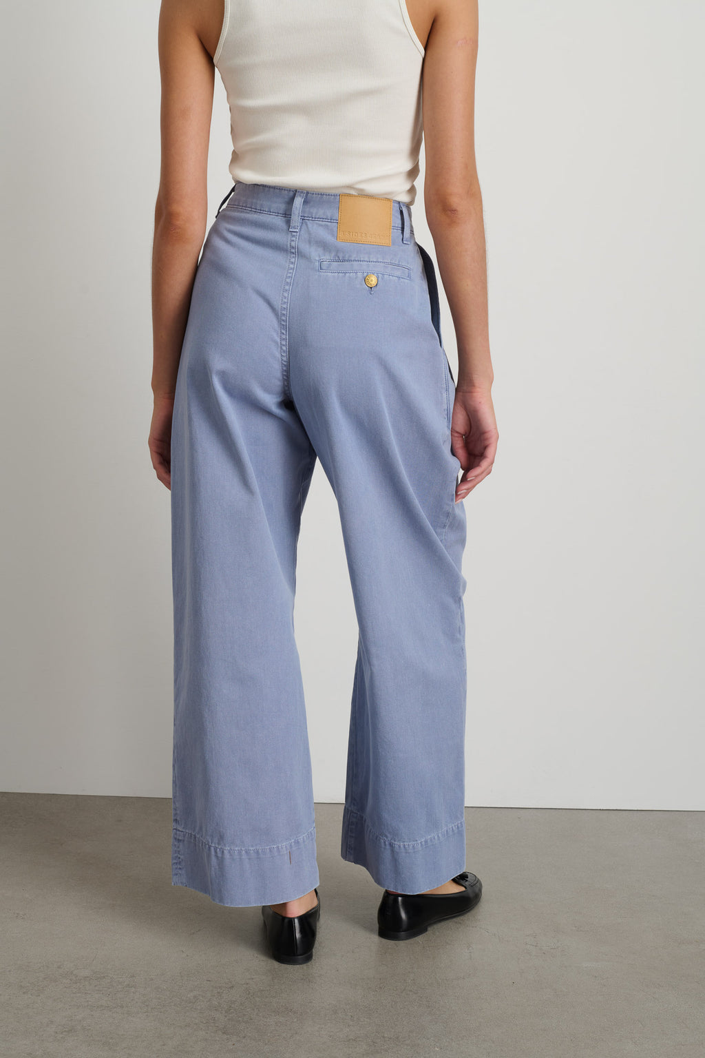 Martin Pleated Chino Pale Blue