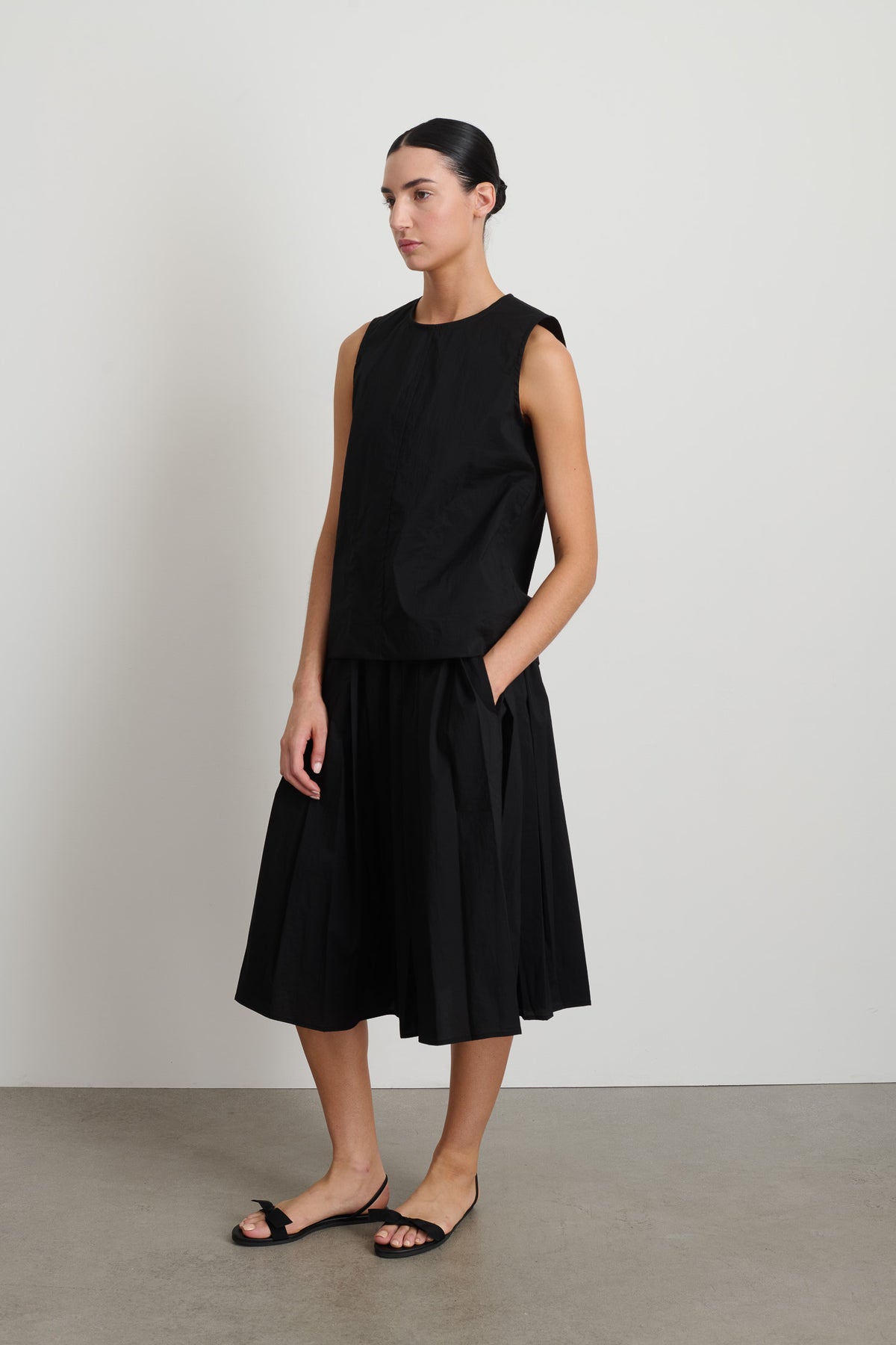Eve Pleated Skirt Black