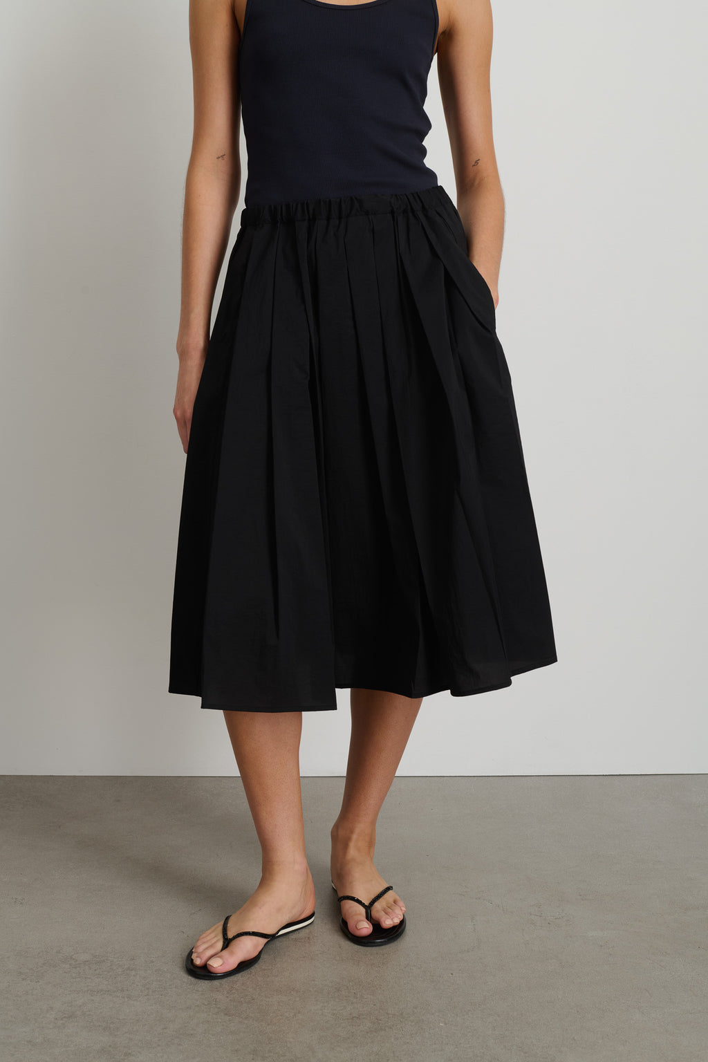 Eve Pleated Skirt Black