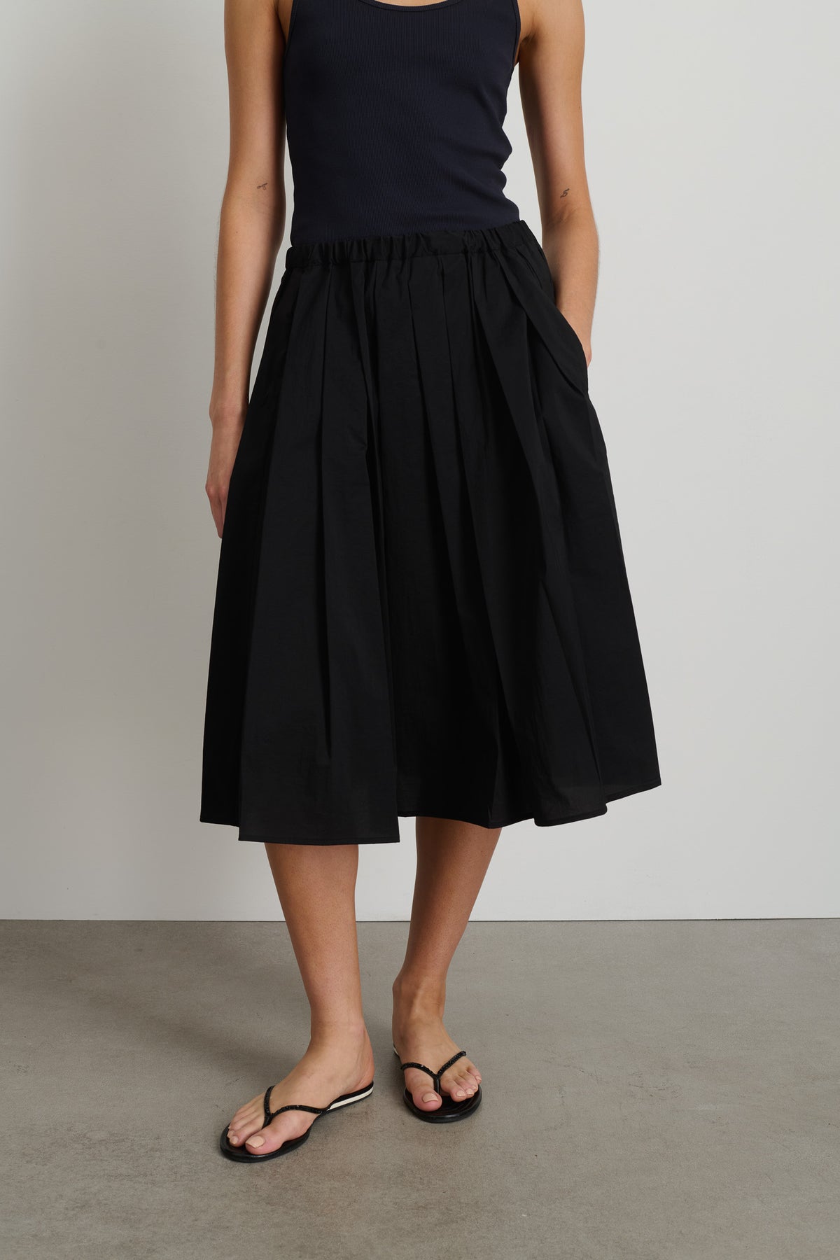 Eve Pleated Skirt Black
