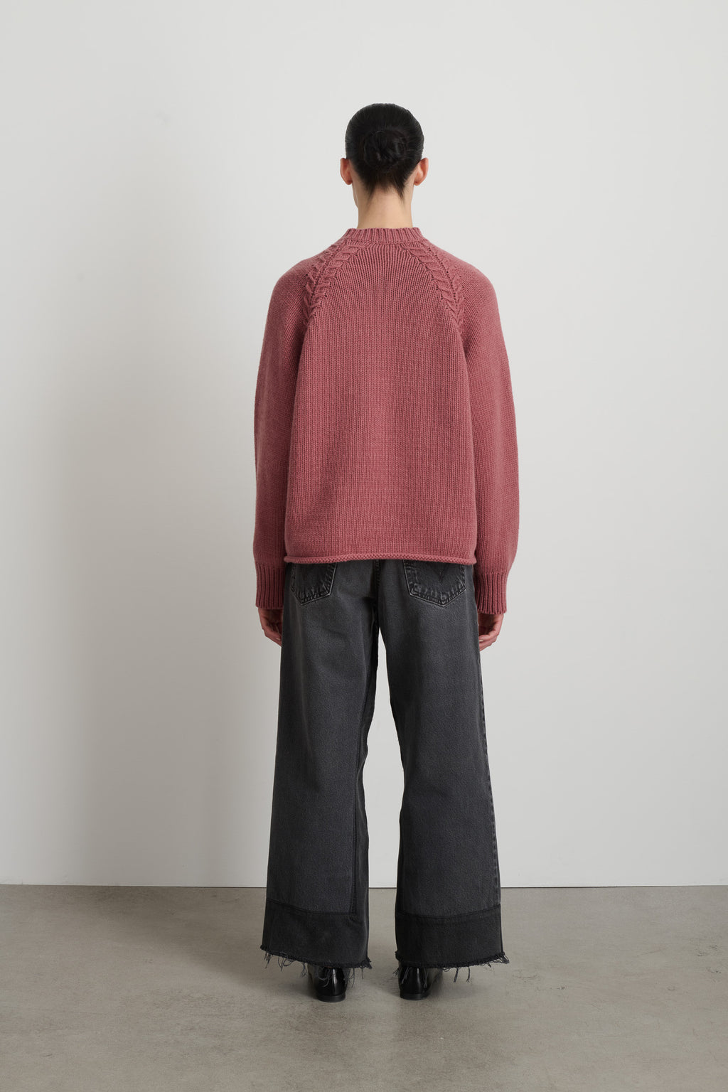 Braided Crew Pink Cashmere