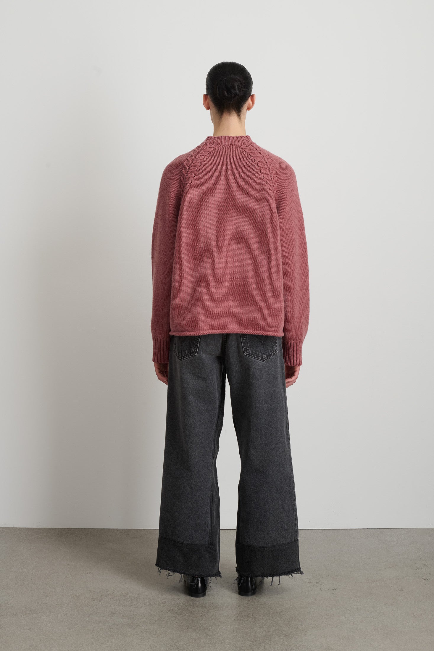 Braided Crew Pink Cashmere