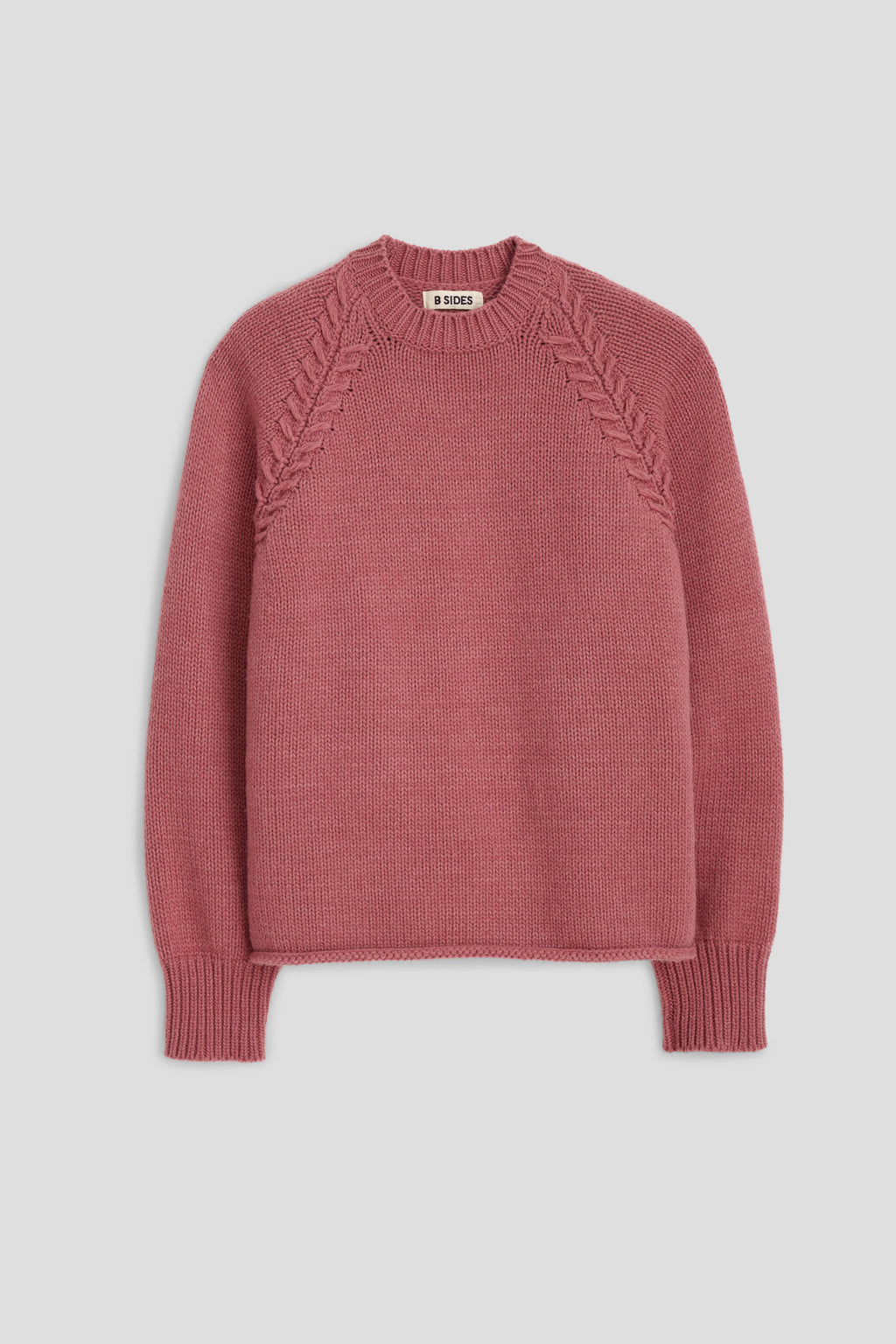 Braided Crew Pink Cashmere