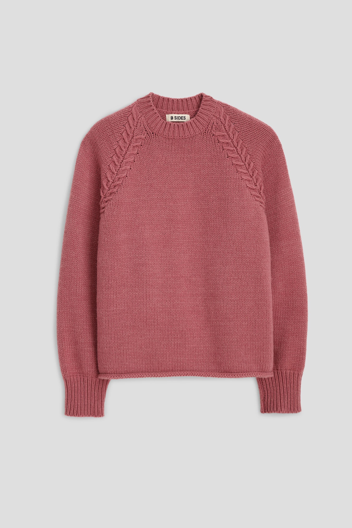 Braided Crew Pink Cashmere