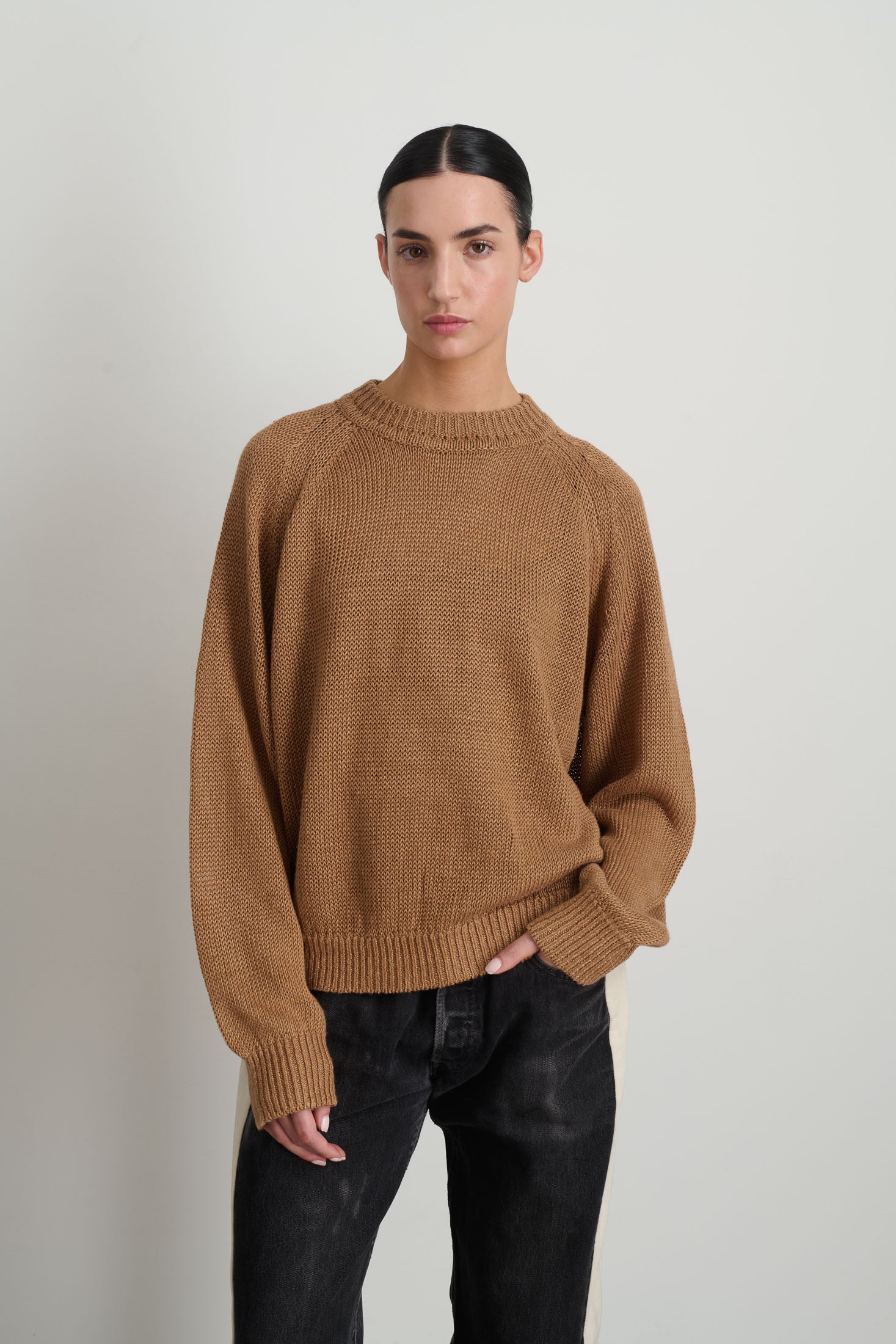 Lind Knit Crew Camel