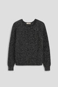 Roll Neck Shaker Stitch Pullover Black / White