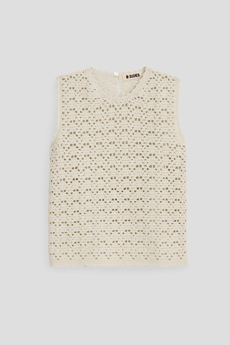 Joy Crochet Shell Ecrú- Women | B SIDES – B Sides Jeans