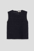 Joy Crochet Shell Navy